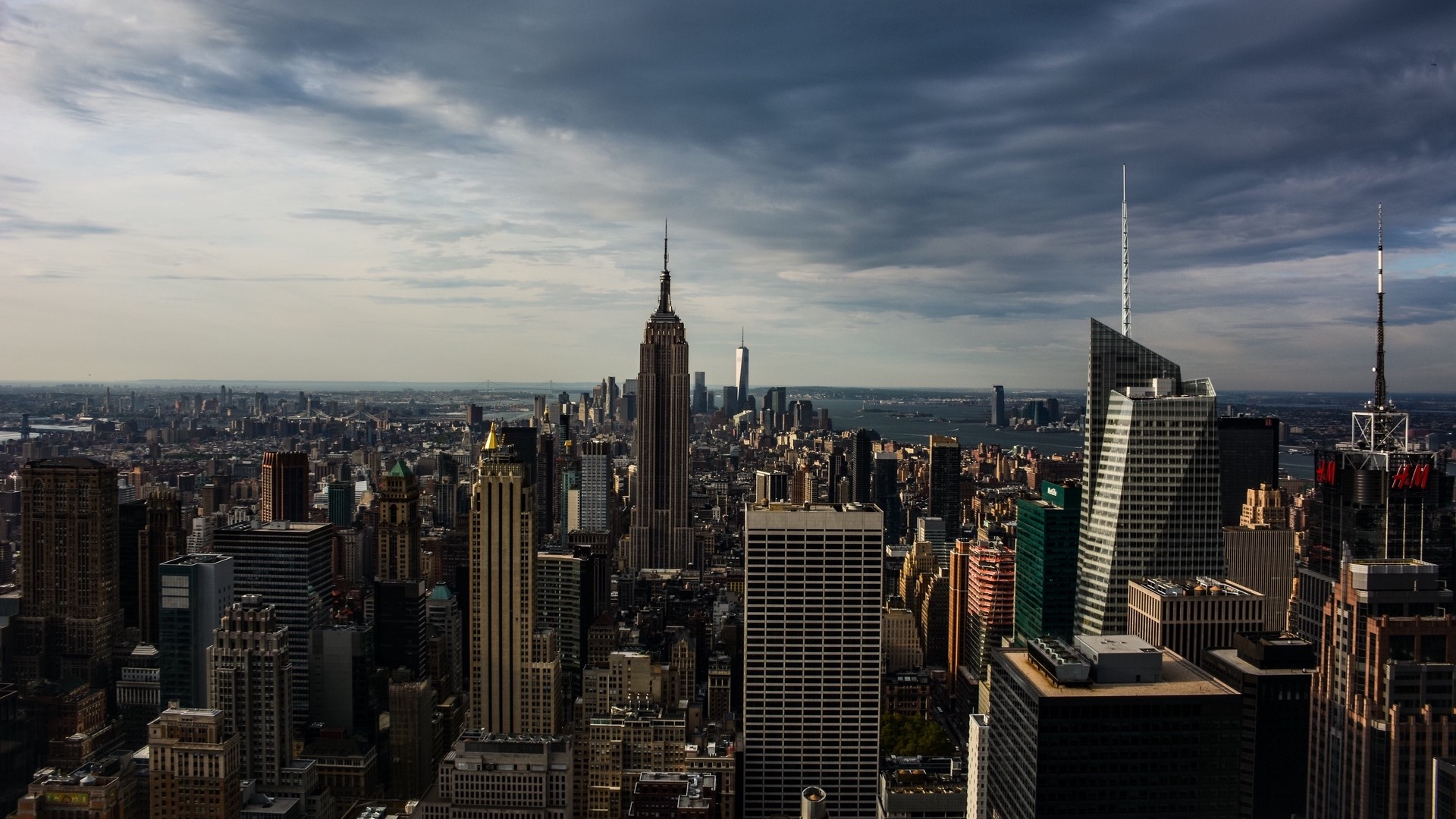 New York City Skyline with Empire State Building HD Wallpaper