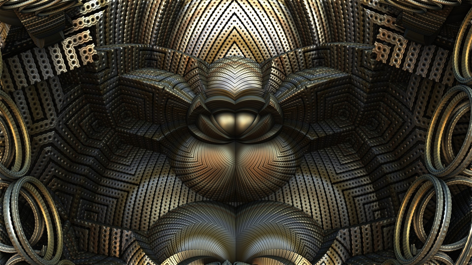 Abstract fractal 3D render HD Wallpaper