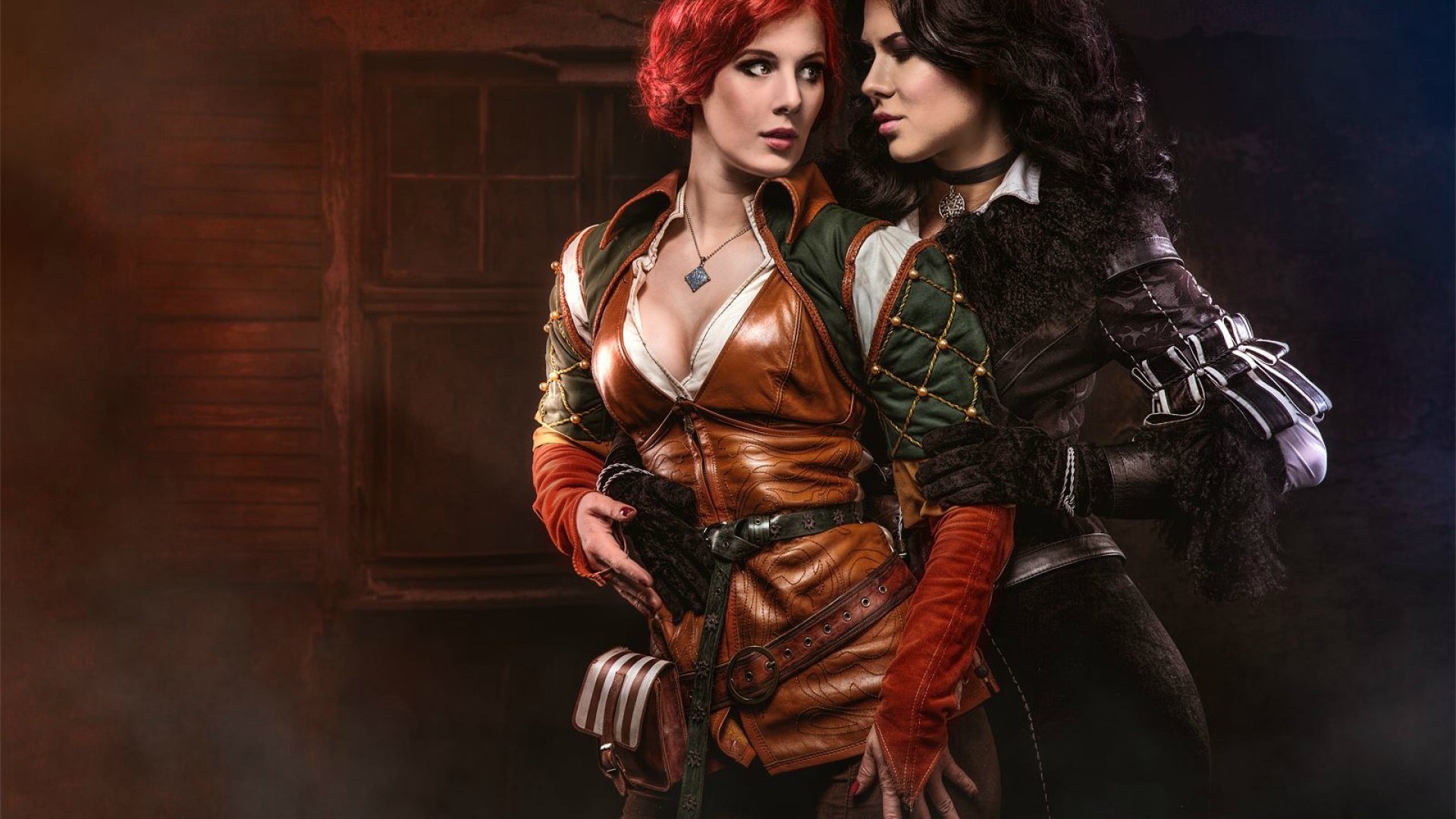 Triss and Yennefer from The Witcher cosplay HD Wallpaper