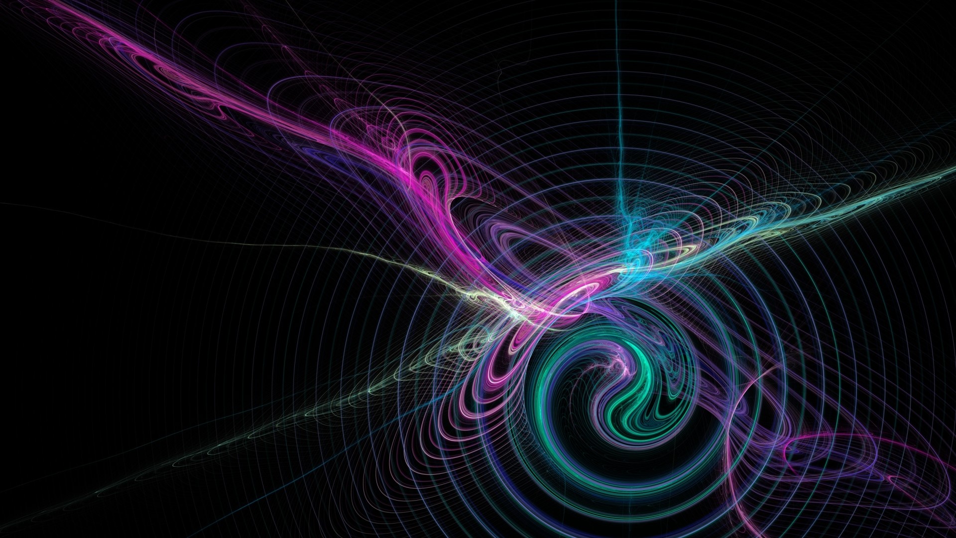 Abstract fractal patterns with swirling colors HD Wallpaper