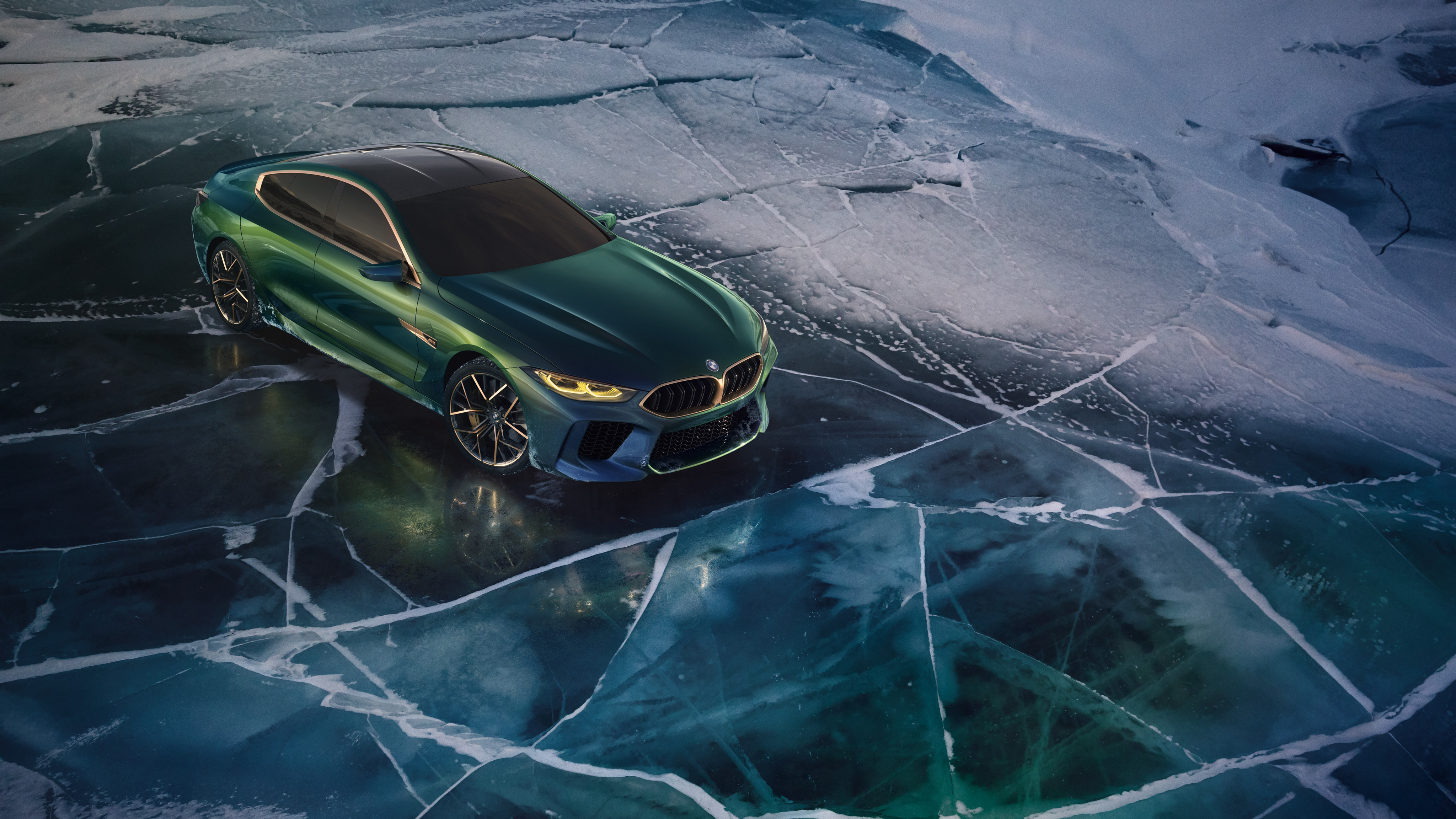 BMW Concept M8 Gran Coupe on Ice HD Wallpaper