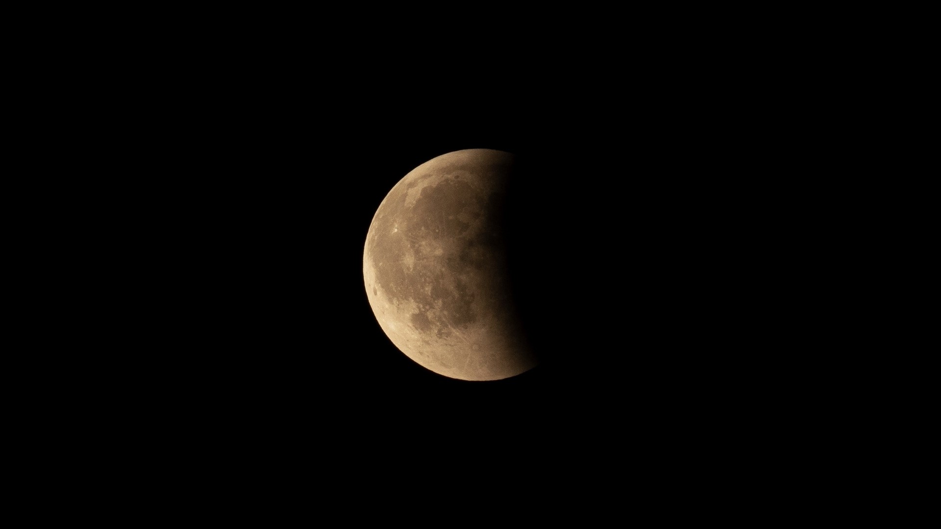 Partial Lunar Eclipse HD Wallpaper