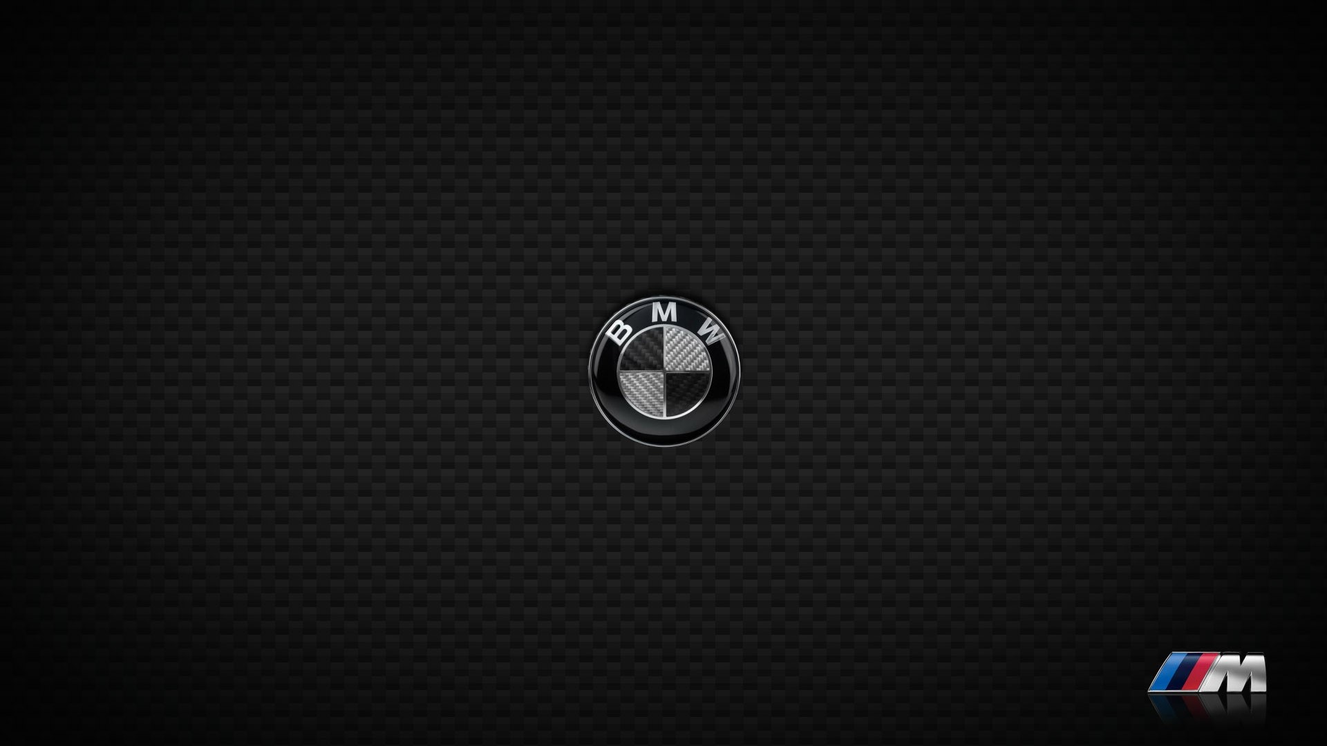 BMW logo and M emblem on carbon fiber HD Wallpaper