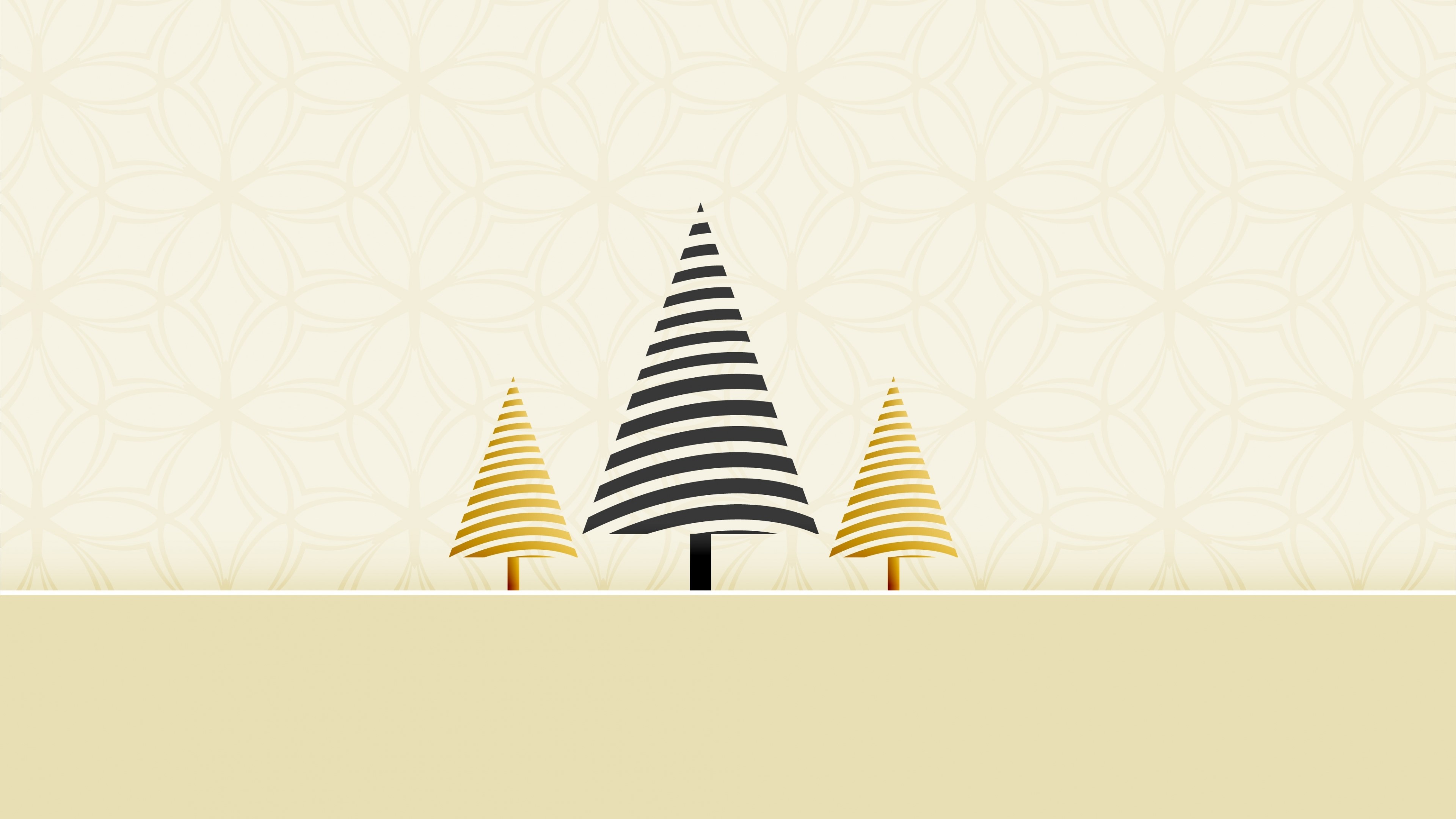 4K New Year Trees HD Wallpaper