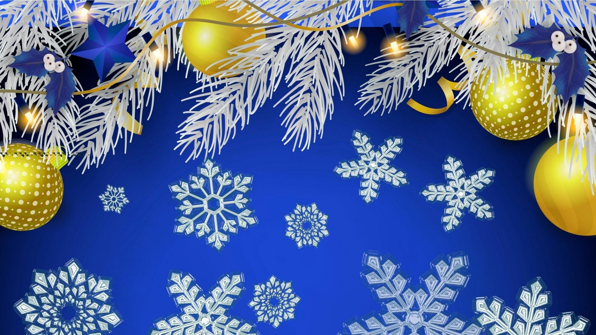 New Year Christmas Decorations HD Wallpaper