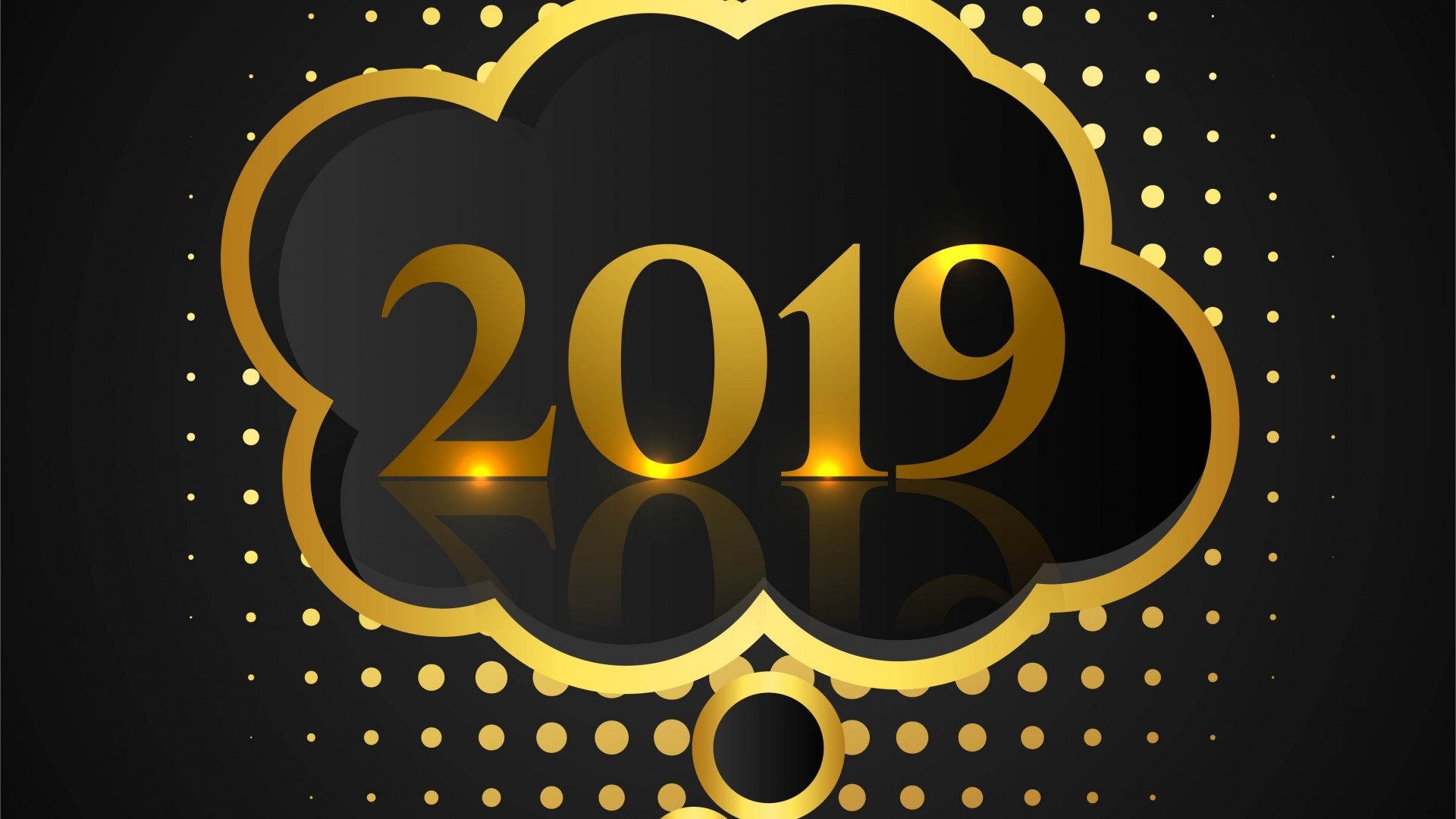2019 New Year Celebration HD Wallpaper