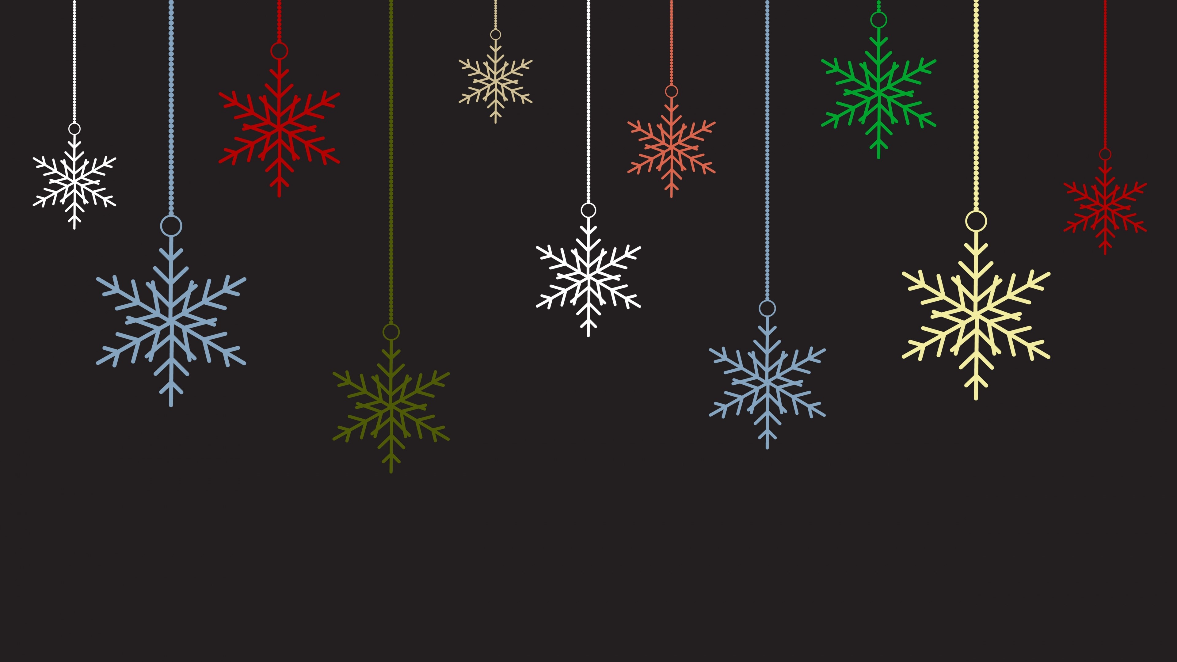 4K Winter Snowflakes Background HD Wallpaper