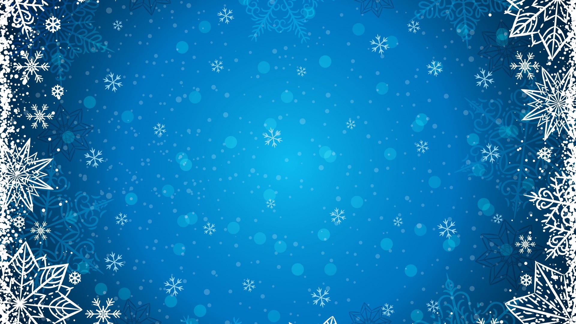 Winter snowflakes on a blue background HD Wallpaper