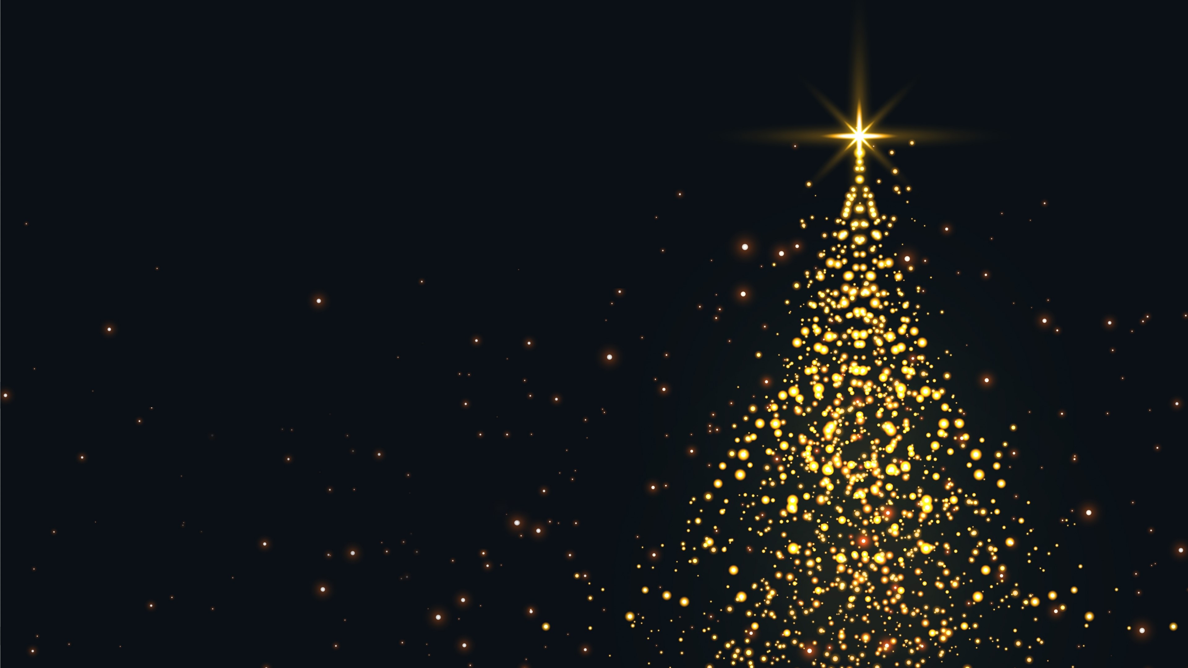 4K New Year Sparkle Tree HD Wallpaper