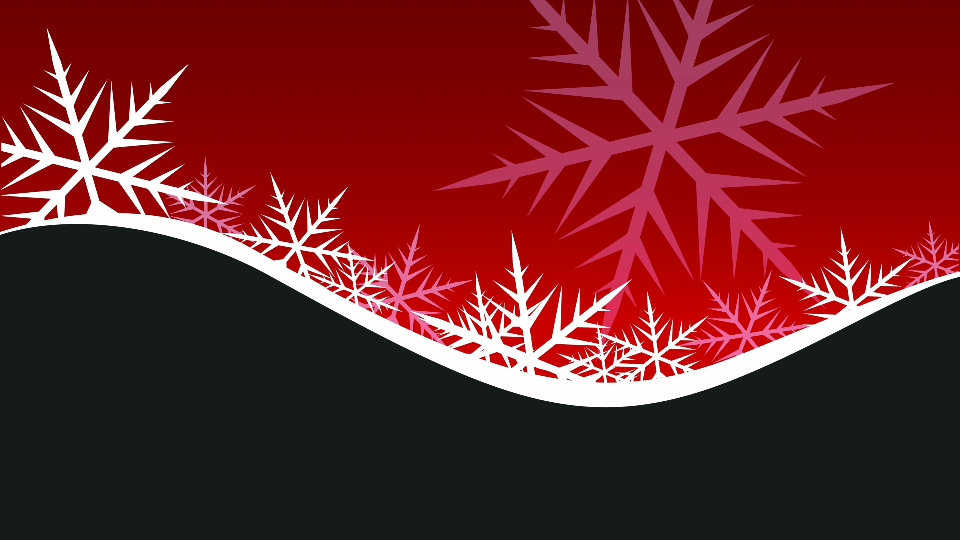 4K Winter Snowflakes Background HD Wallpaper