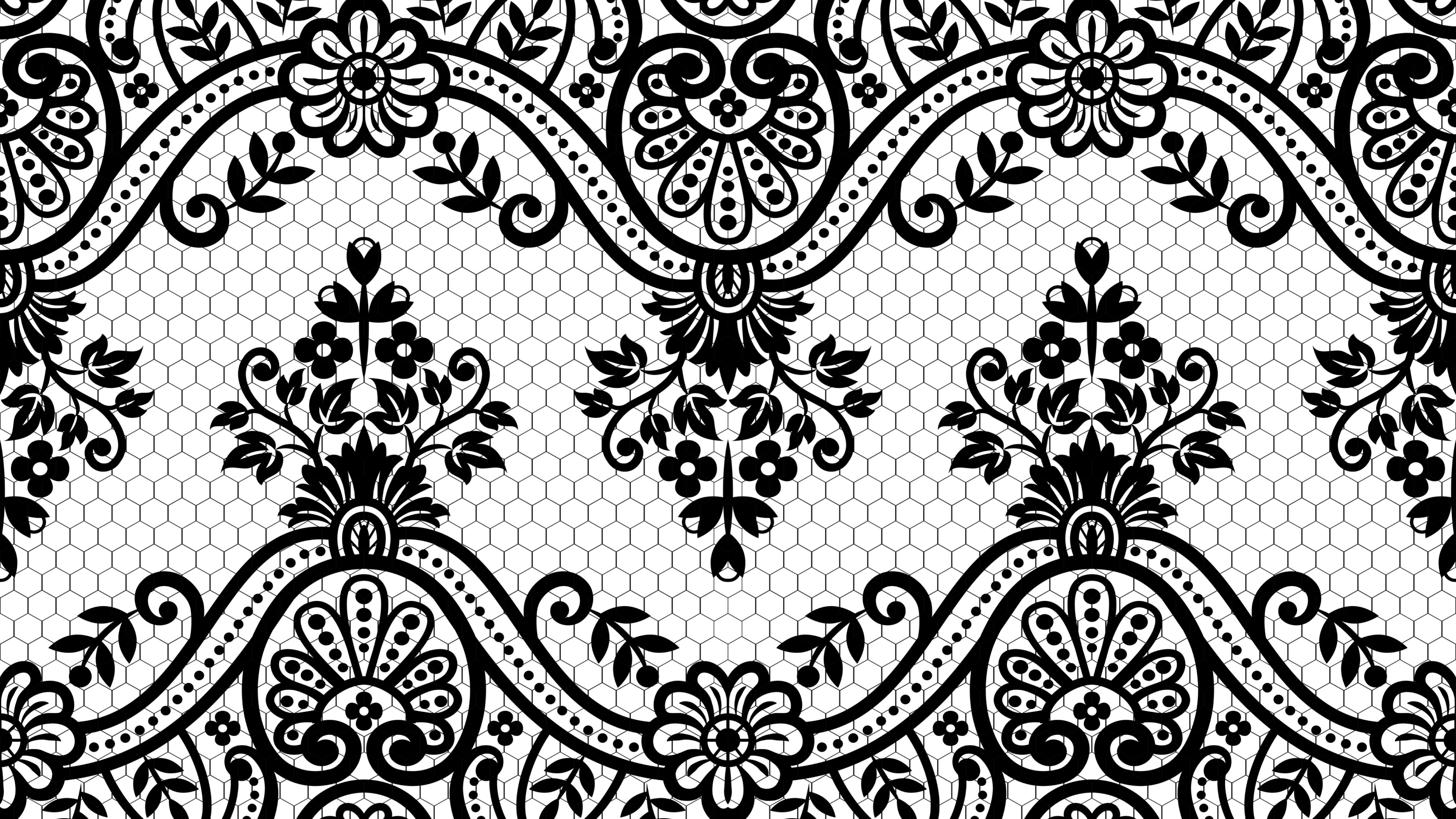 4K Black Lace Pattern Hd Wallpaper Rare Gallery