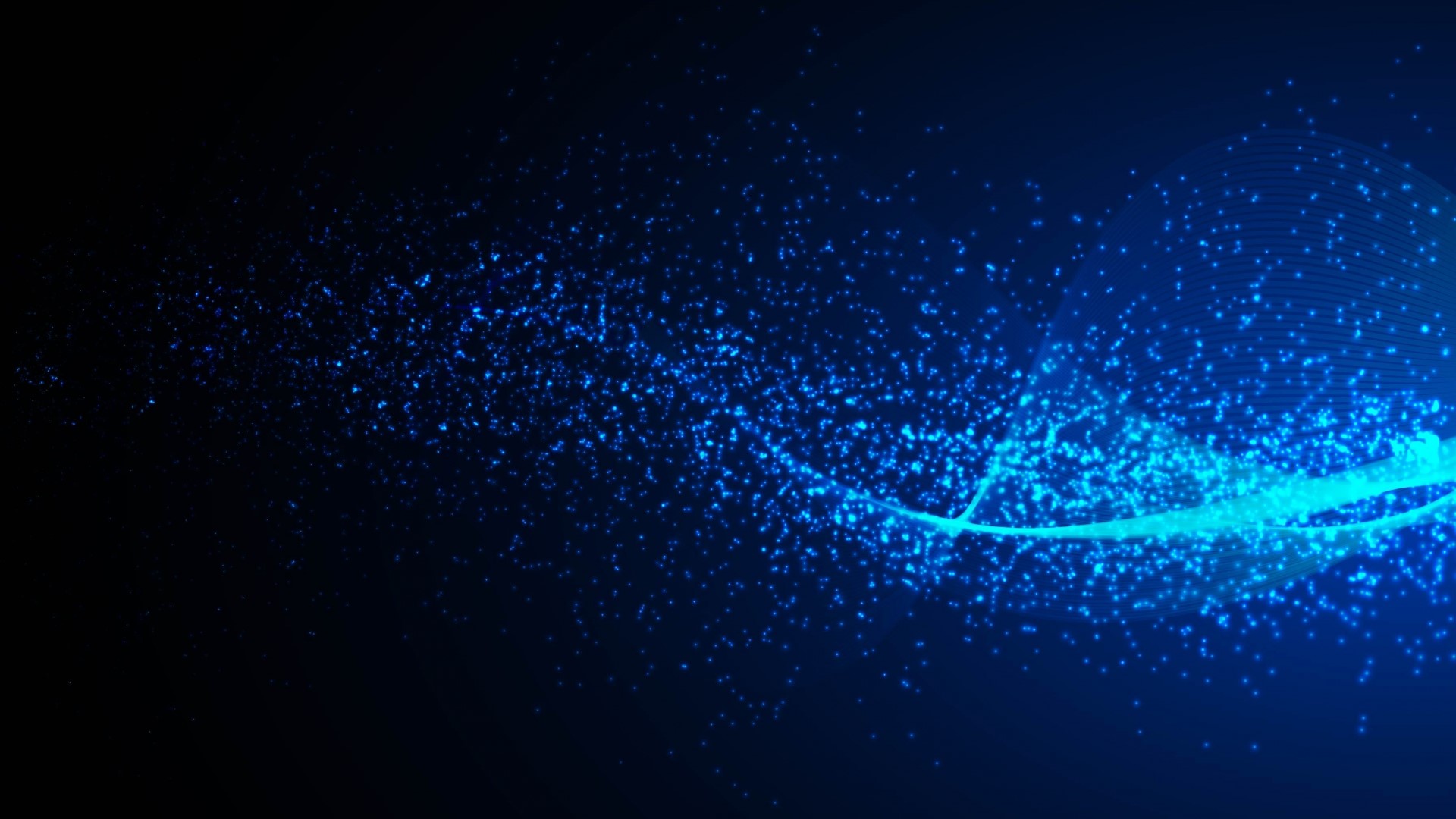 Abstract blue particles and light trails HD Wallpaper