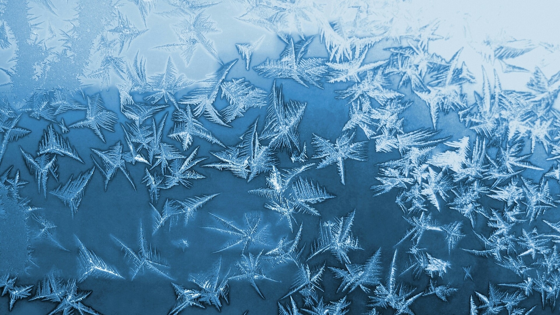 Frosty pattern on blue background HD Wallpaper