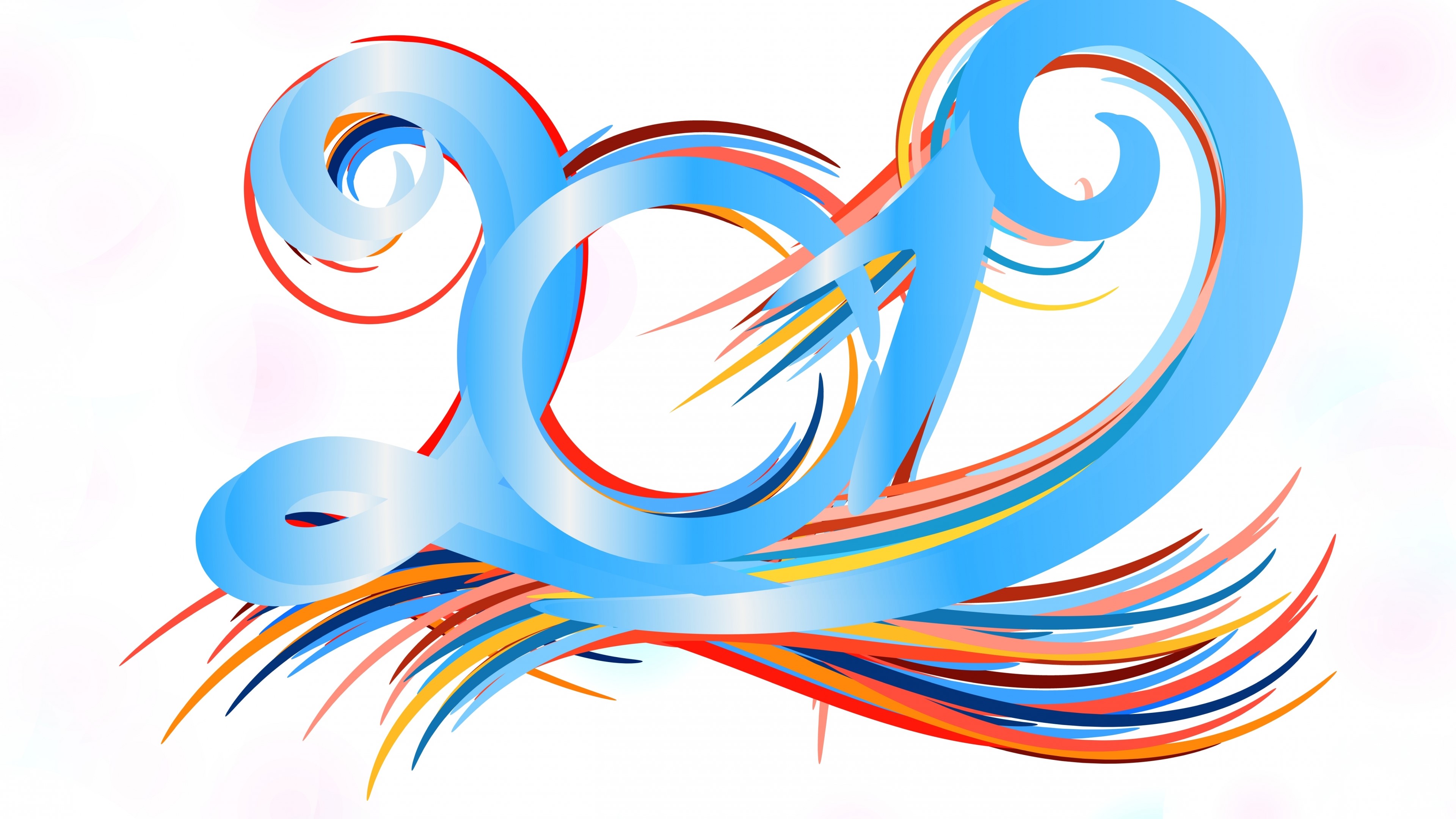 4K New Year abstract art HD Wallpaper