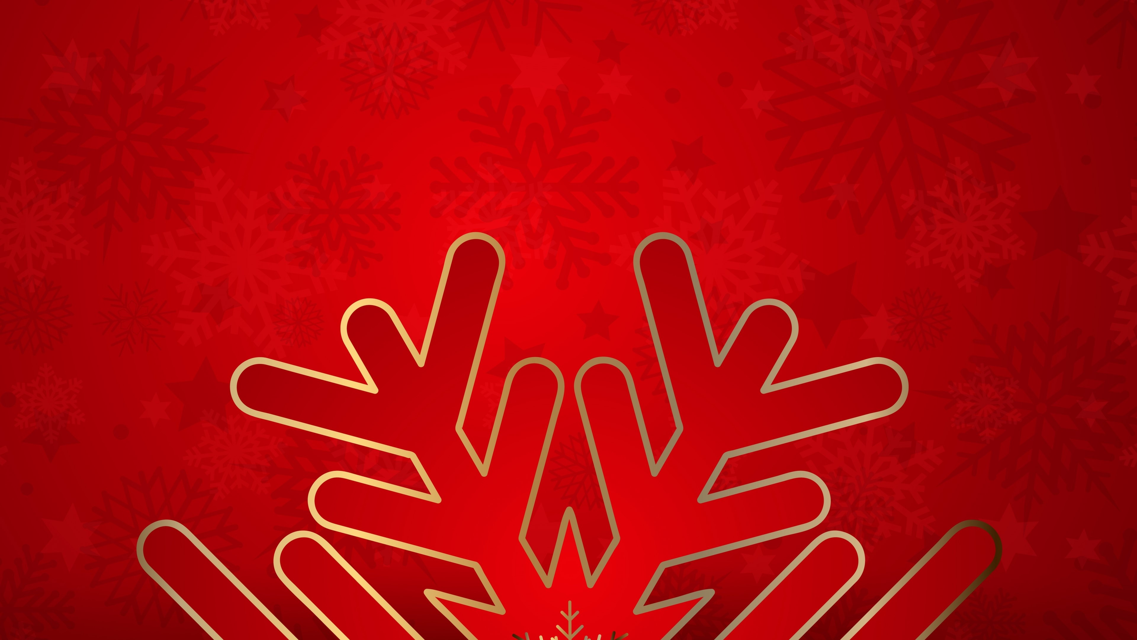 4K Winter Snowflake Background HD Wallpaper