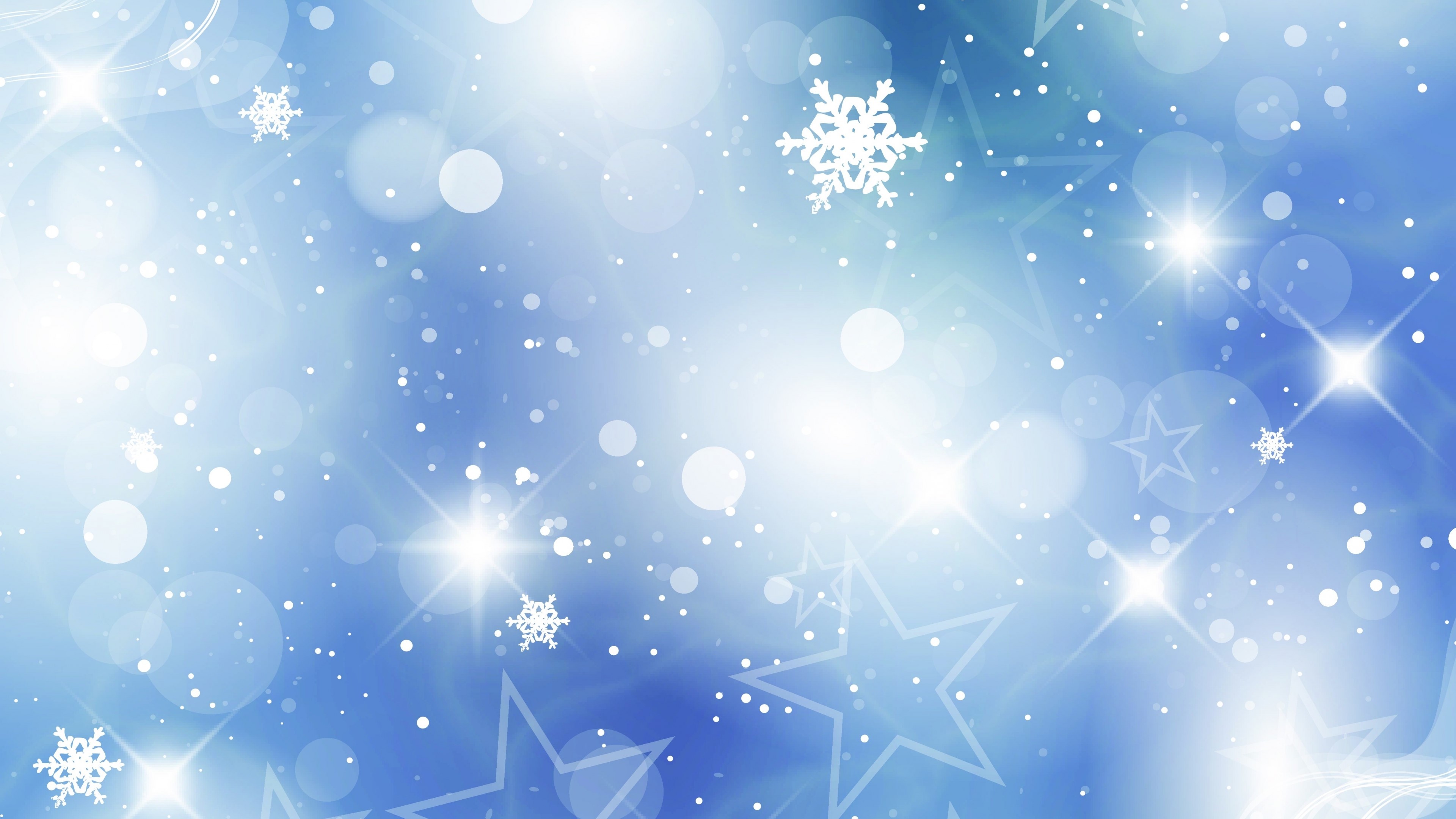 4K Winter Bokeh and Stars HD Wallpaper