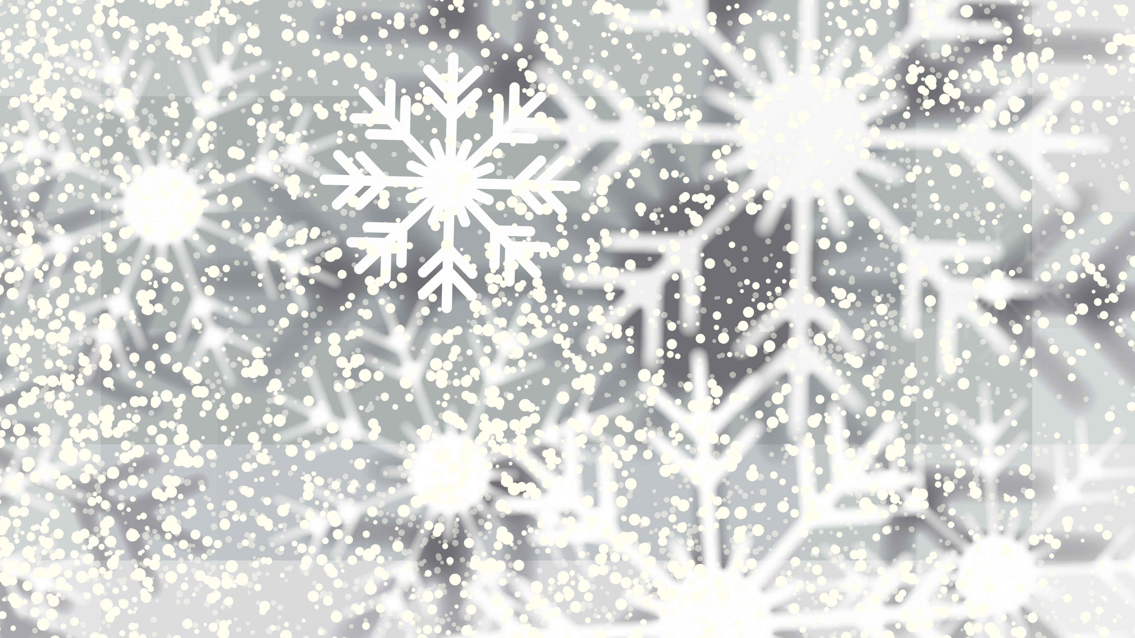 4K Winter Snowflakes Background HD Wallpaper