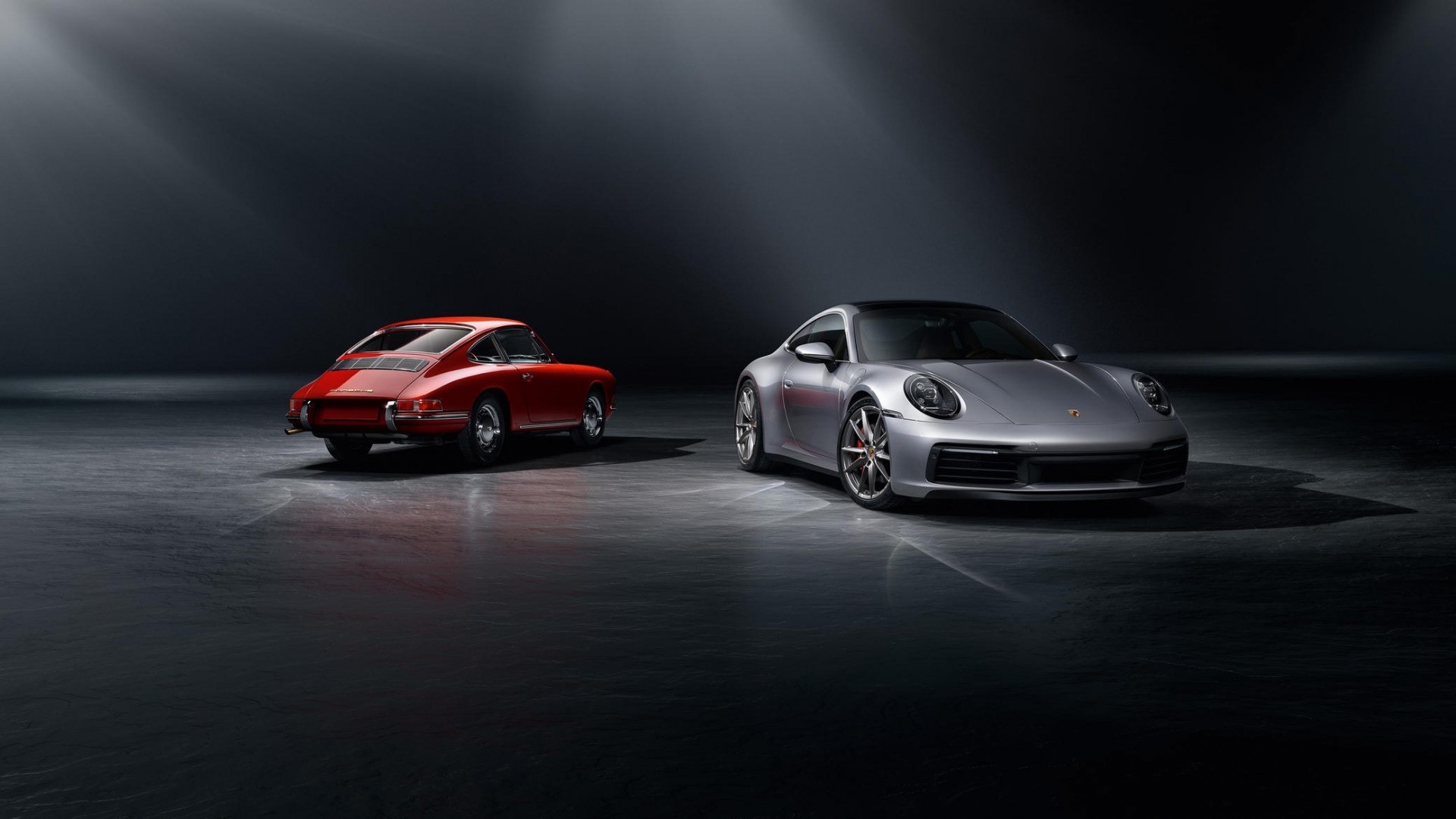 Classic and modern Porsche 911 cars HD Wallpaper