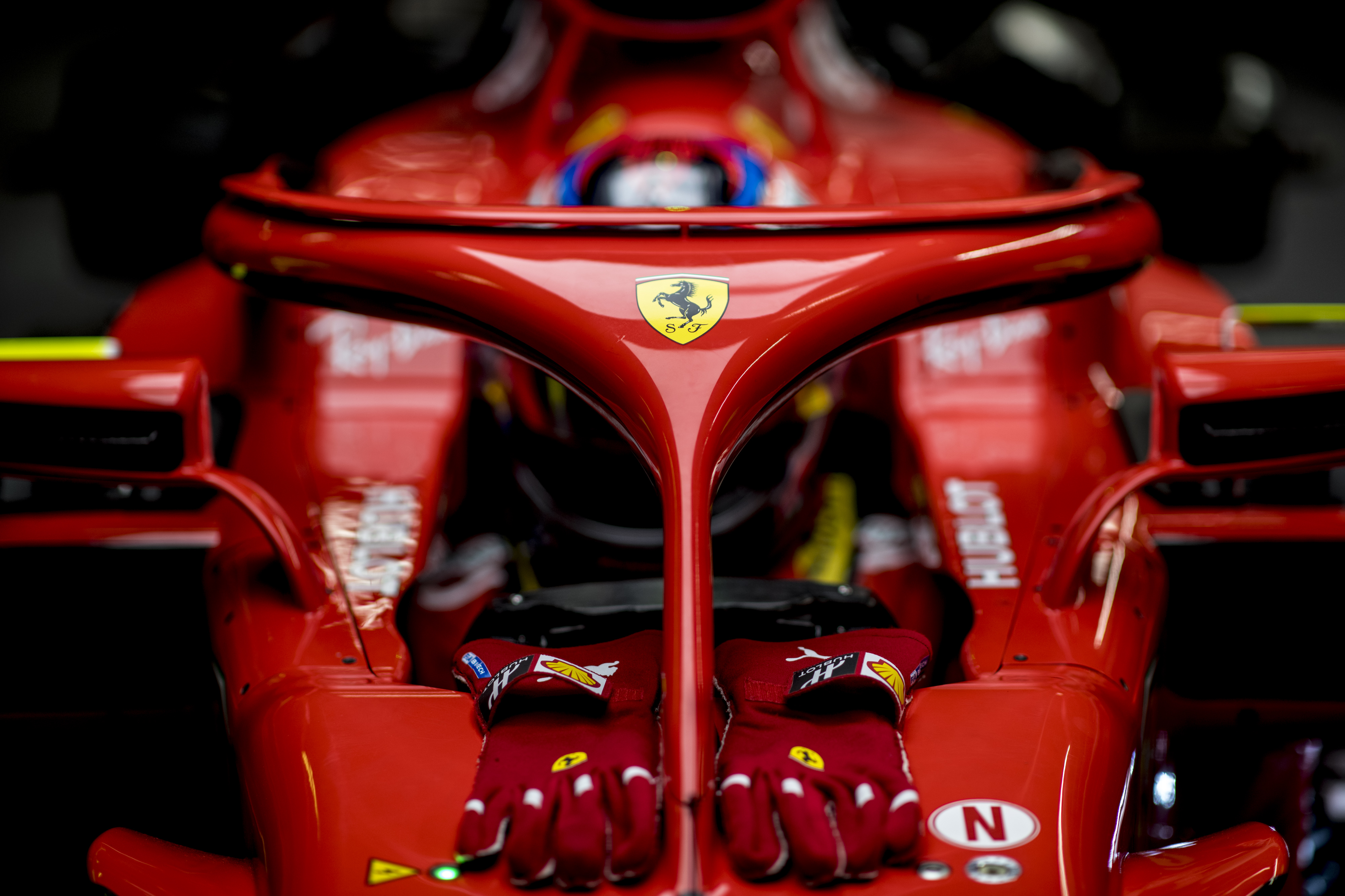Ferrari SF71H Formula 1 car cockpit HD Wallpaper
