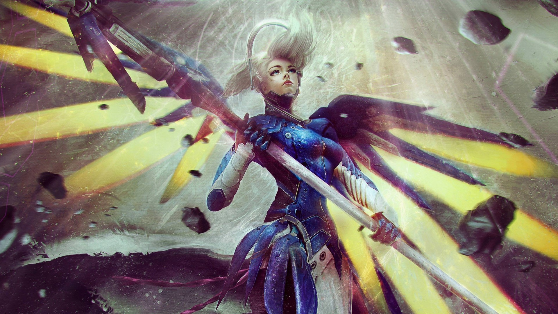 Mercy from Overwatch HD Wallpaper