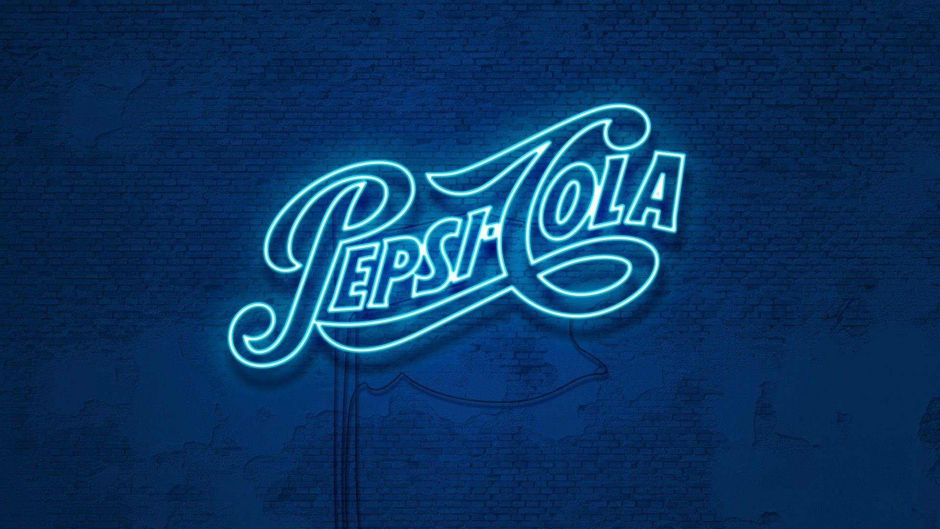 Pepsi-Cola neon sign on brick wall HD Wallpaper