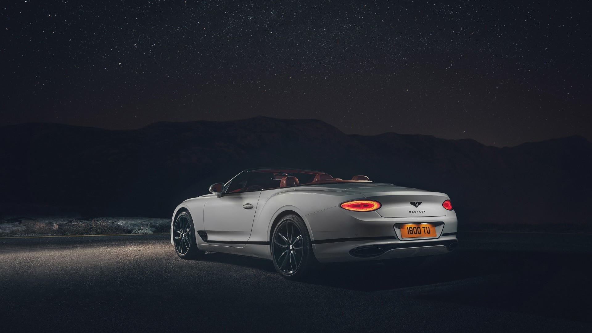 Bentley Continental GT Convertible at Night HD Wallpaper