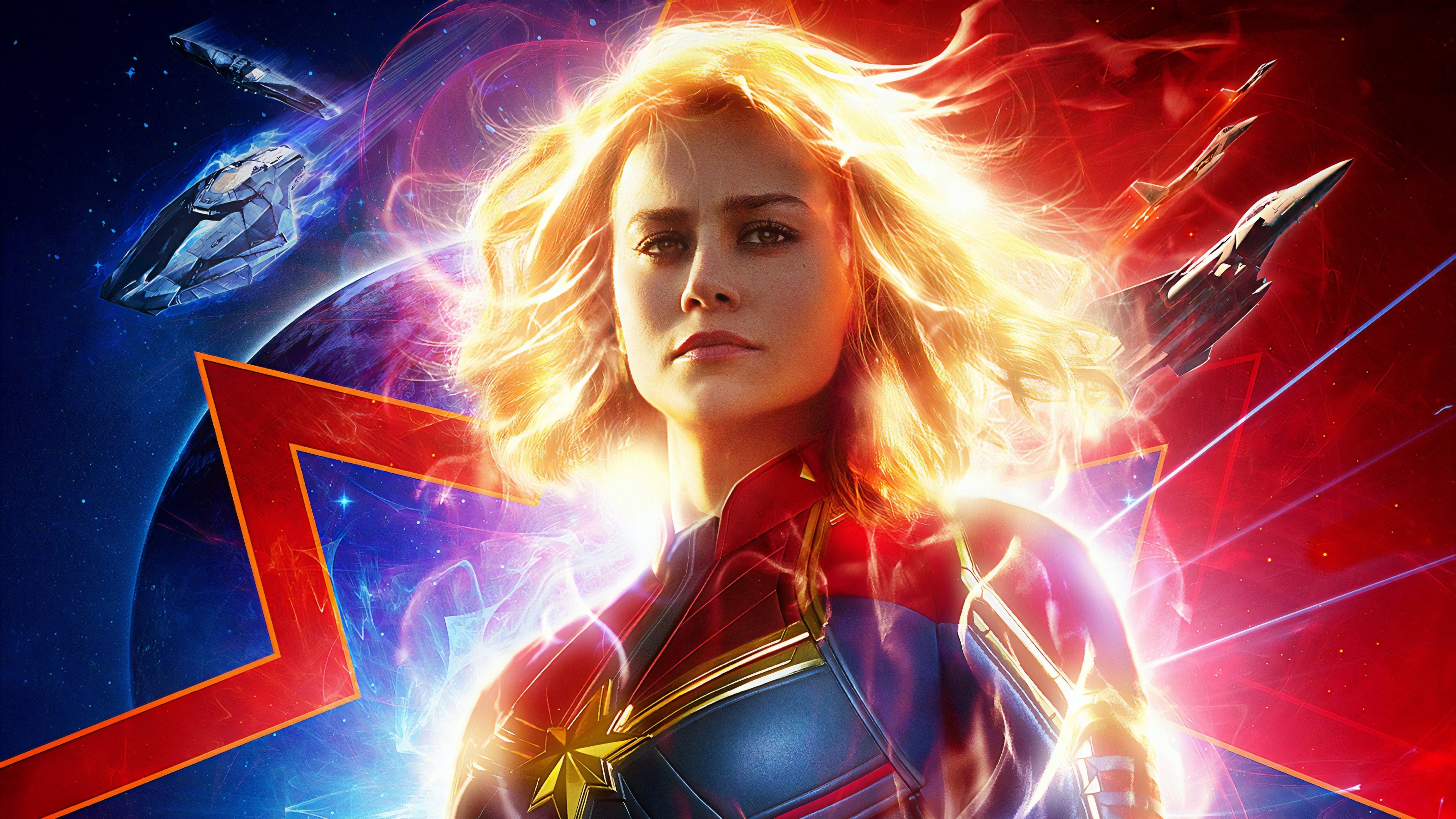 Captain Marvel in Space HD Wallpaper