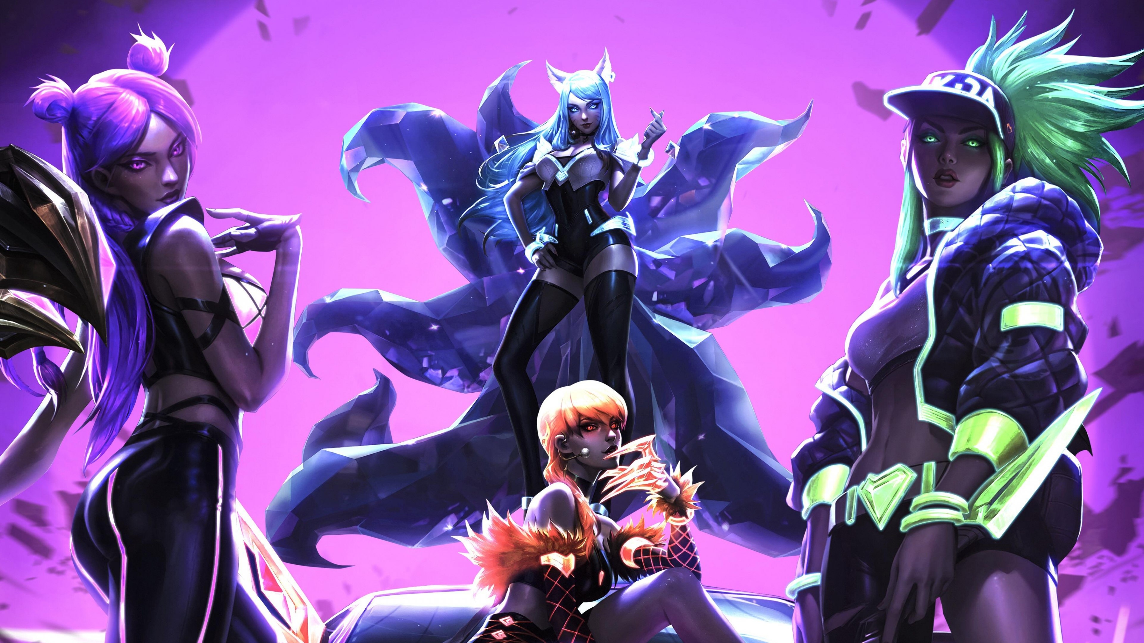 K/DA from League of Legends Fan Art HD Wallpaper