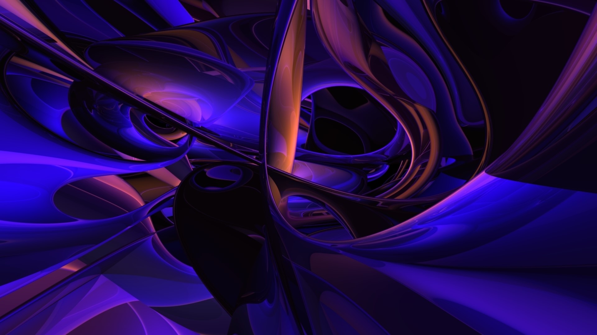 Abstract Blue and Purple Swirls HD Wallpaper