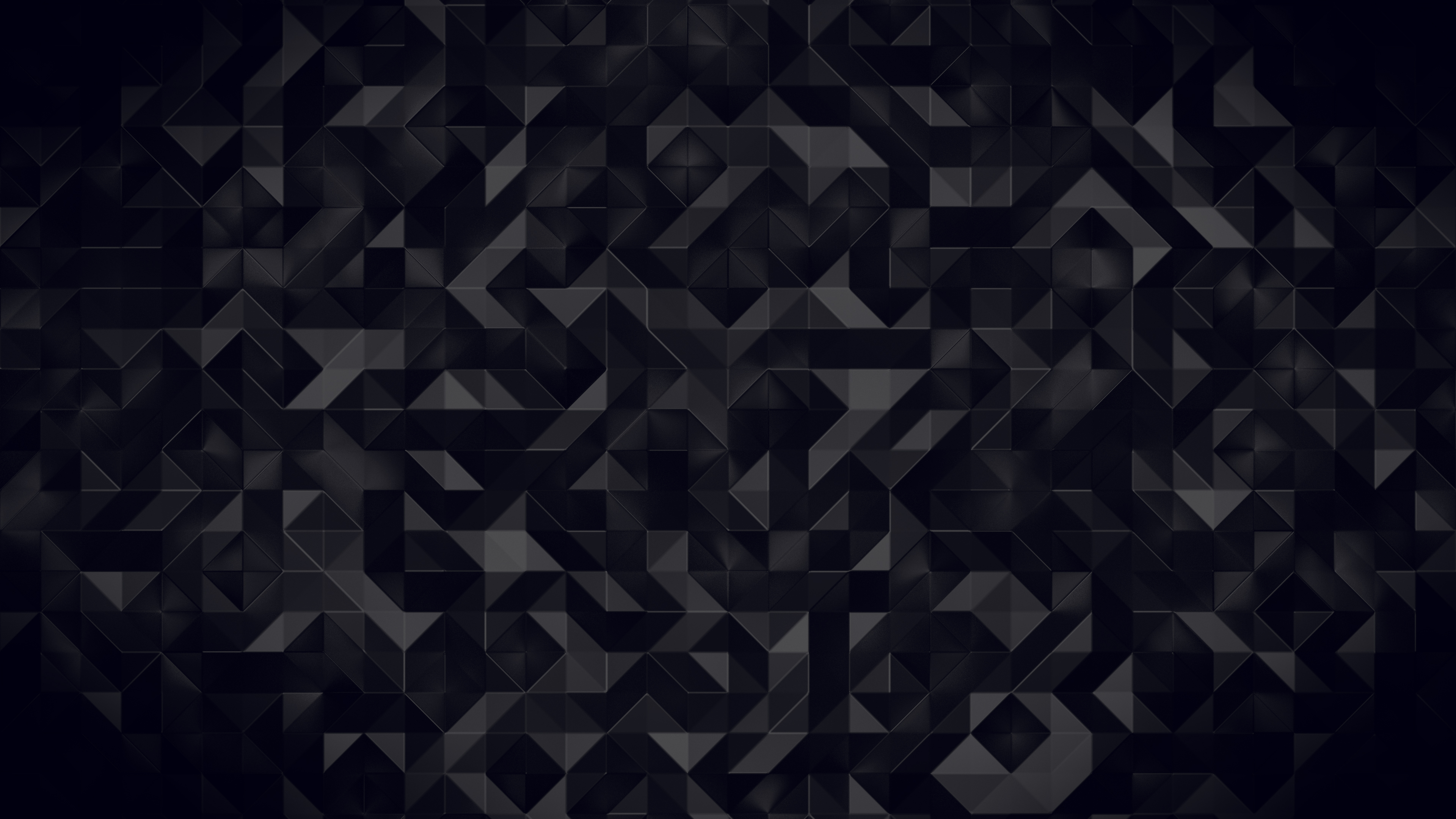 Dark 3D Triangles Pattern 4K HD Wallpaper