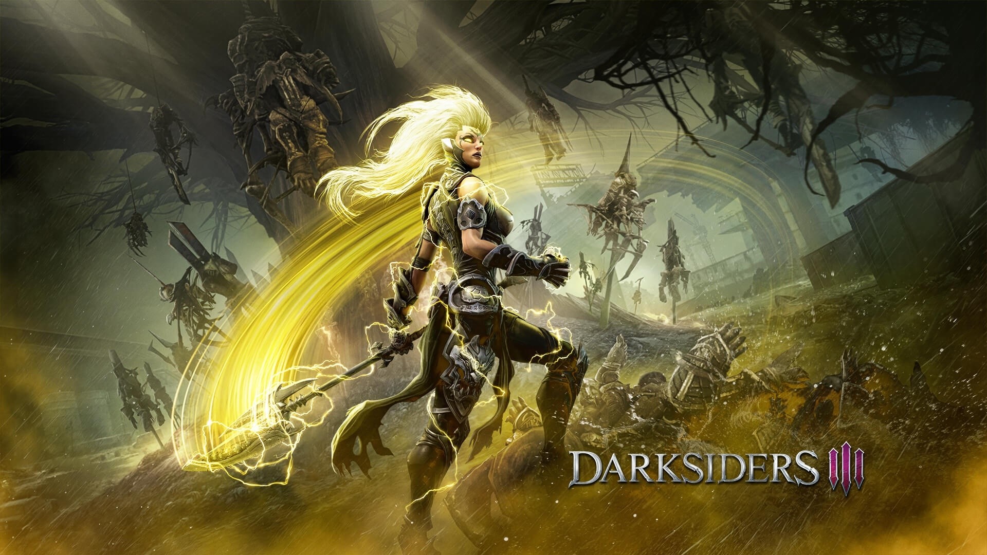 Fury from Darksiders 3 in battle HD Wallpaper