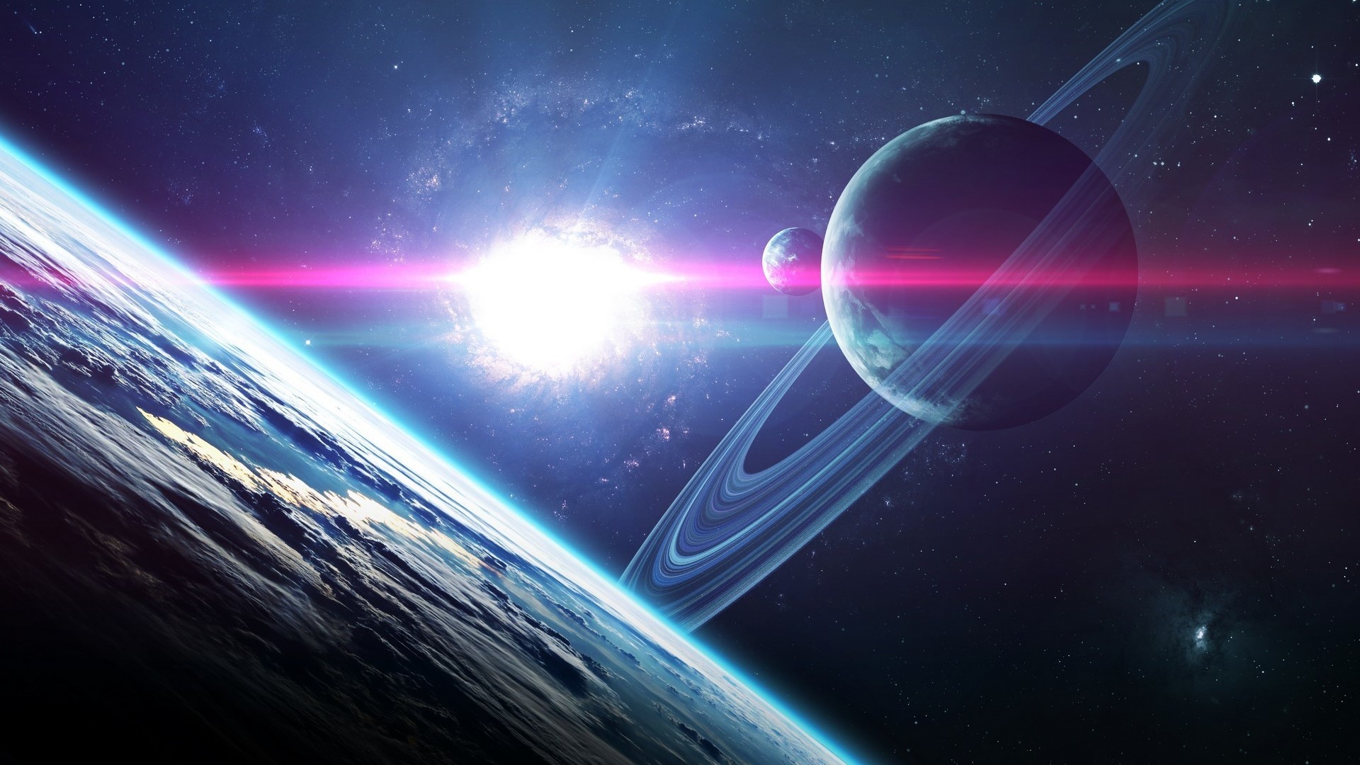 Sun and planets in deep space HD Wallpaper