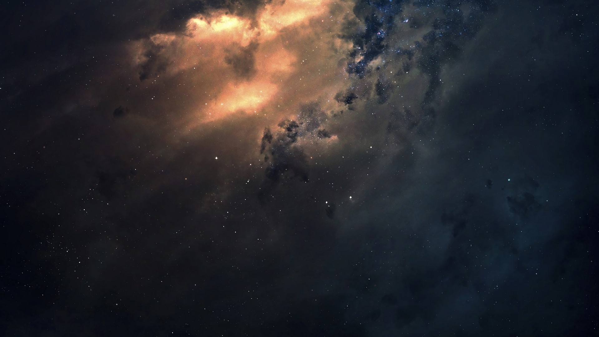 Stars and Nebulae in Deep Space HD Wallpaper
