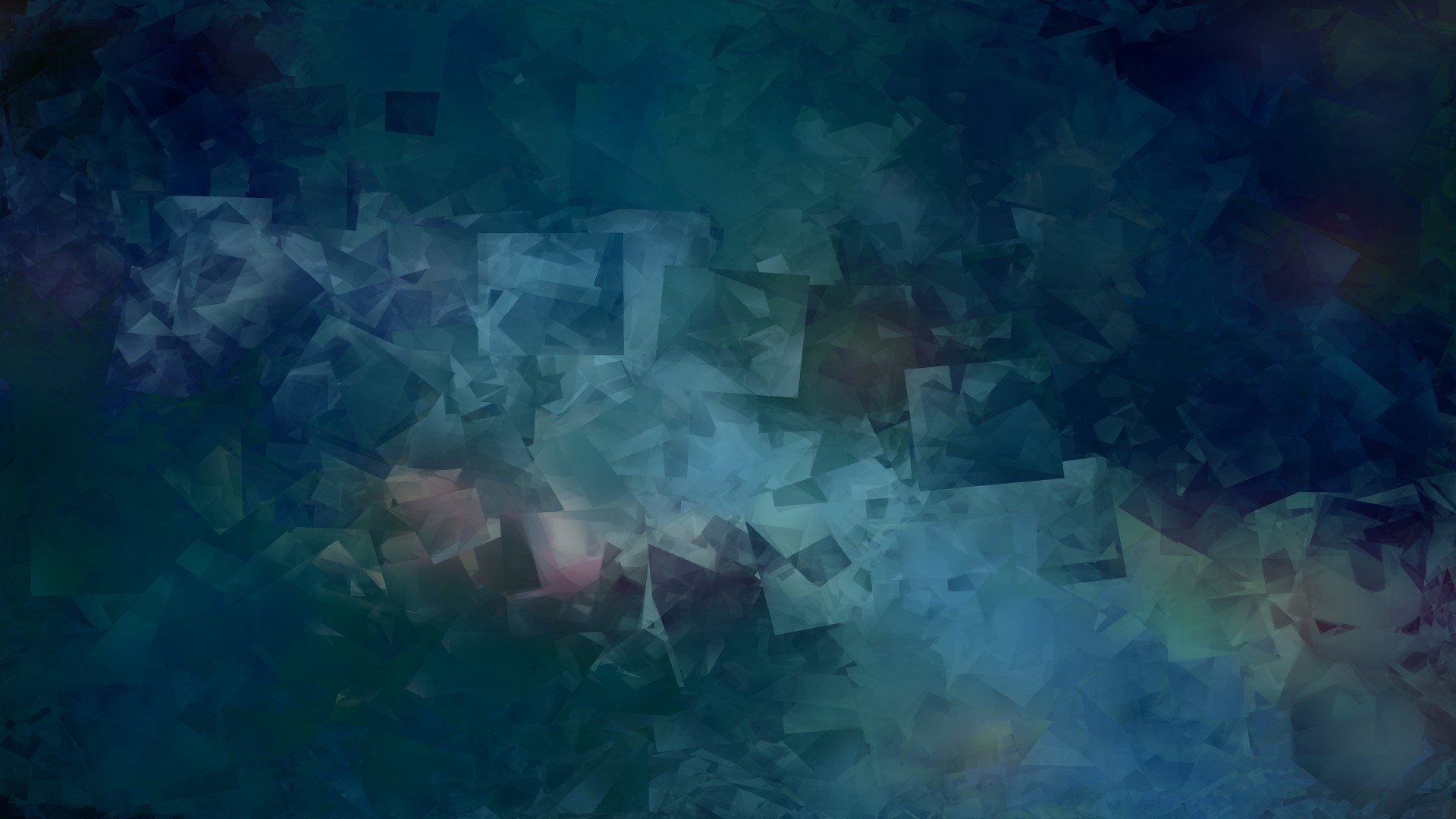 Abstract geometric shapes in blue and teal HD Wallpaper