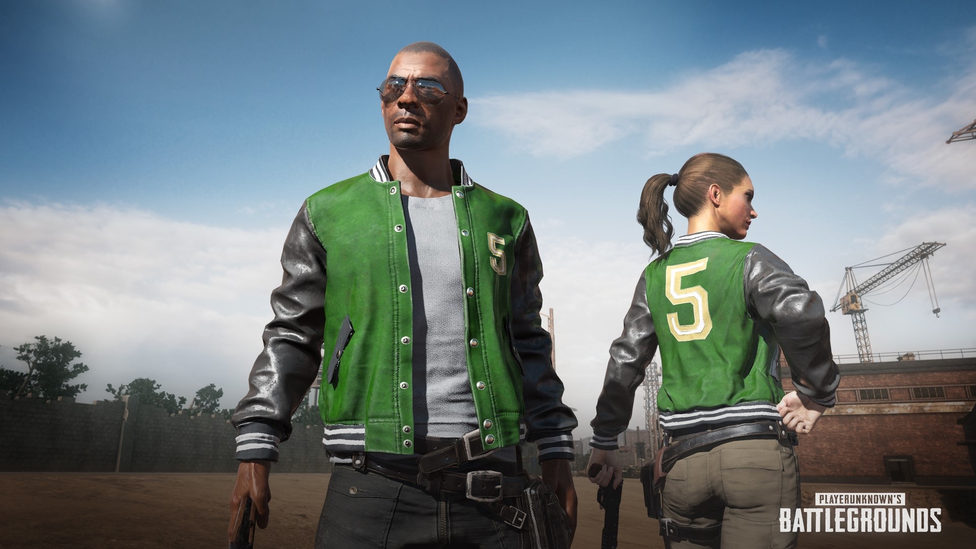 PlayerUnknown's Battlegrounds characters in green jackets HD Wallpaper