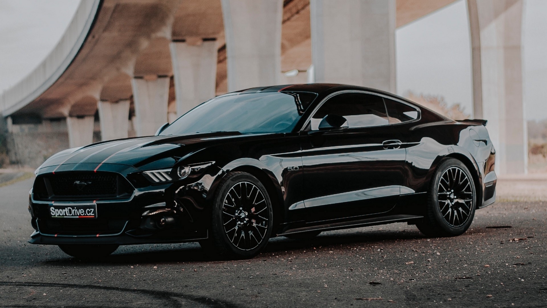 Black Ford Mustang GT HD Wallpaper