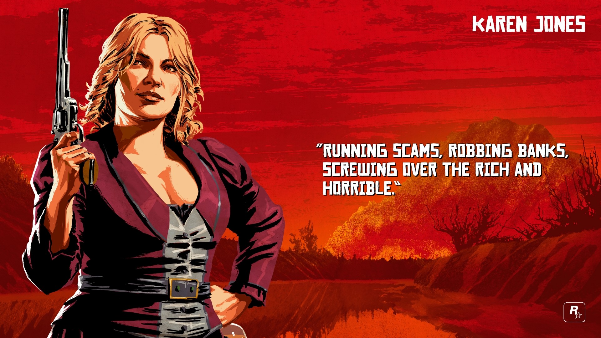 Karen Jones from Red Dead Redemption 2 HD Wallpaper