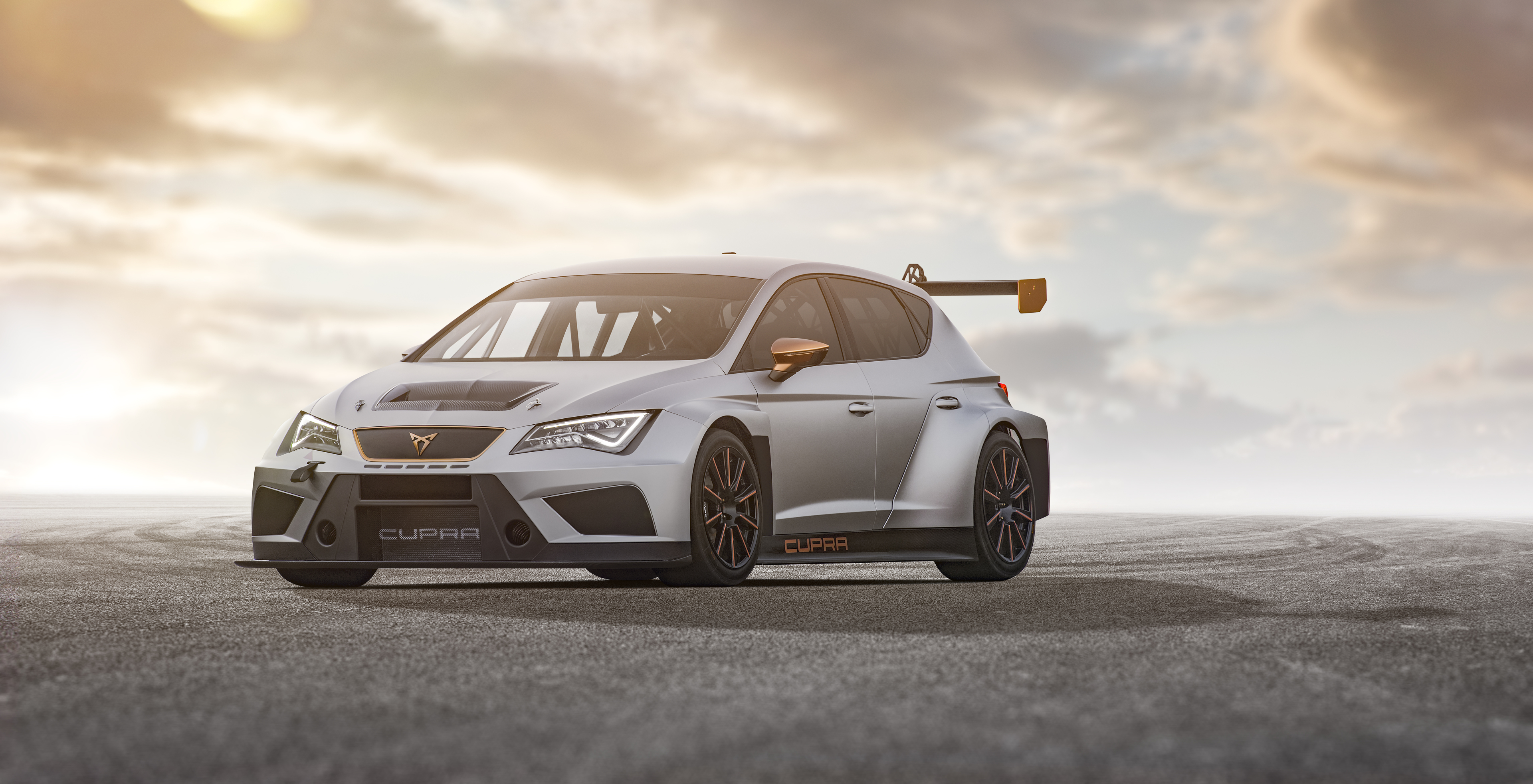 4K Cupra TCR race car on a track HD Wallpaper