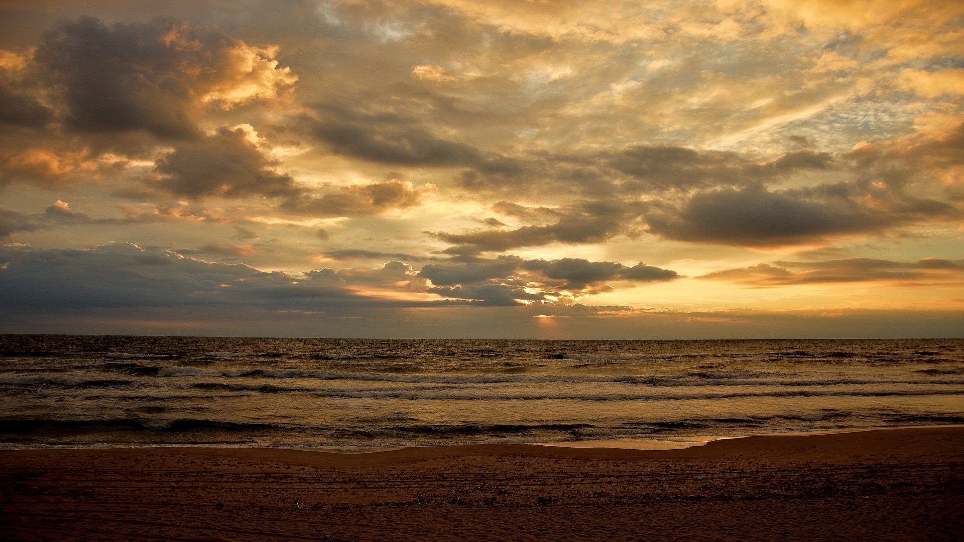 Sunset over the Baltic Sea HD Wallpaper