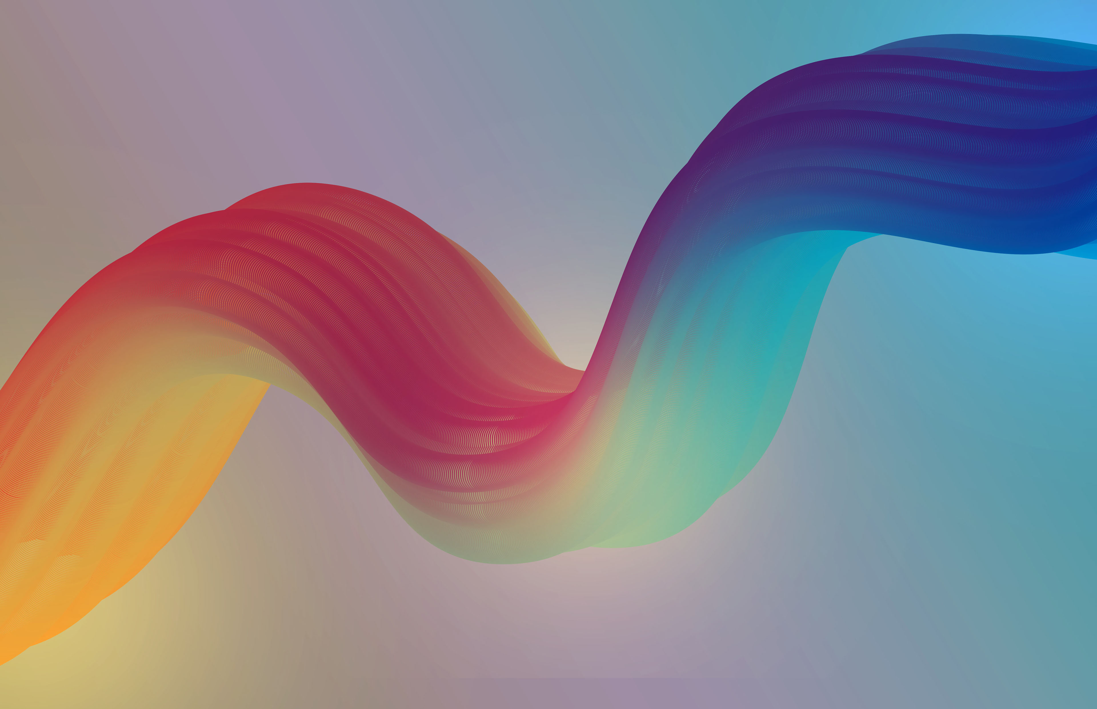 Colorful abstract waves in 4K HD Wallpaper