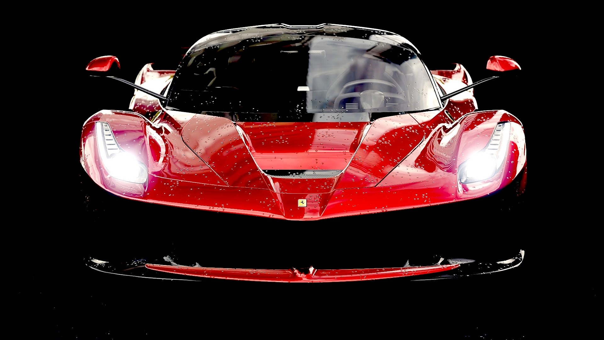 Ferrari LaFerrari with water droplets HD Wallpaper