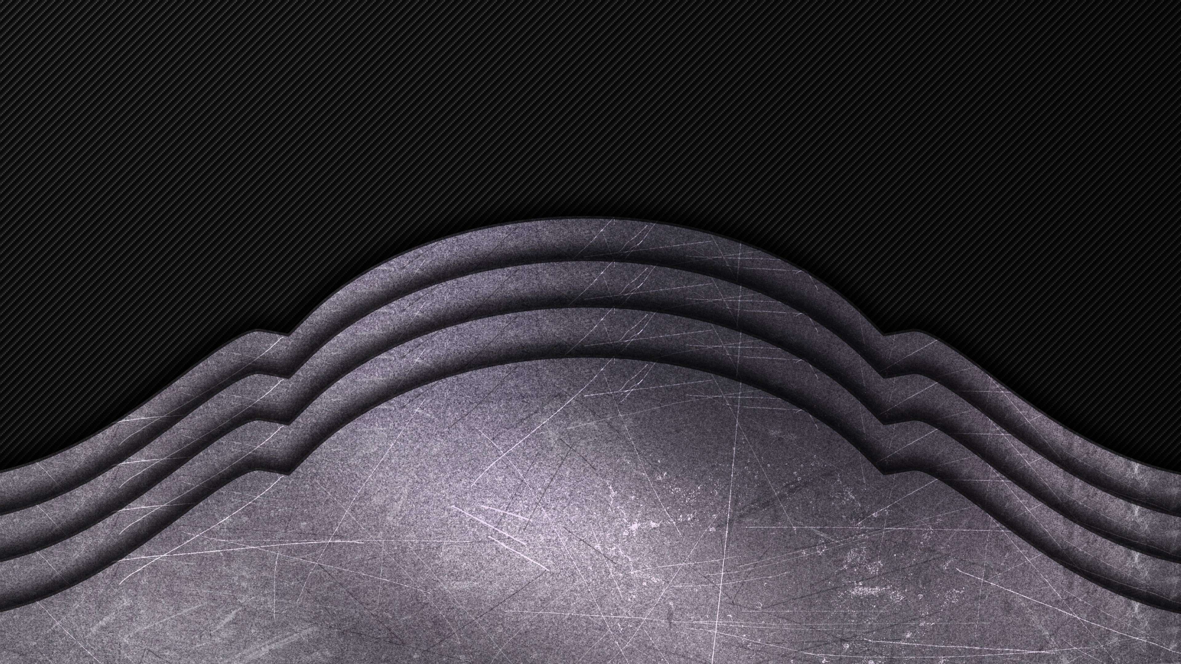 4K Metal Texture with Wavy Layers HD Wallpaper