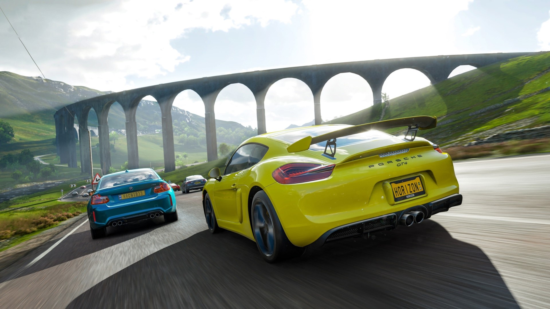 Porsche GT4 and BMW M2 in Forza Horizon 4 HD Wallpaper