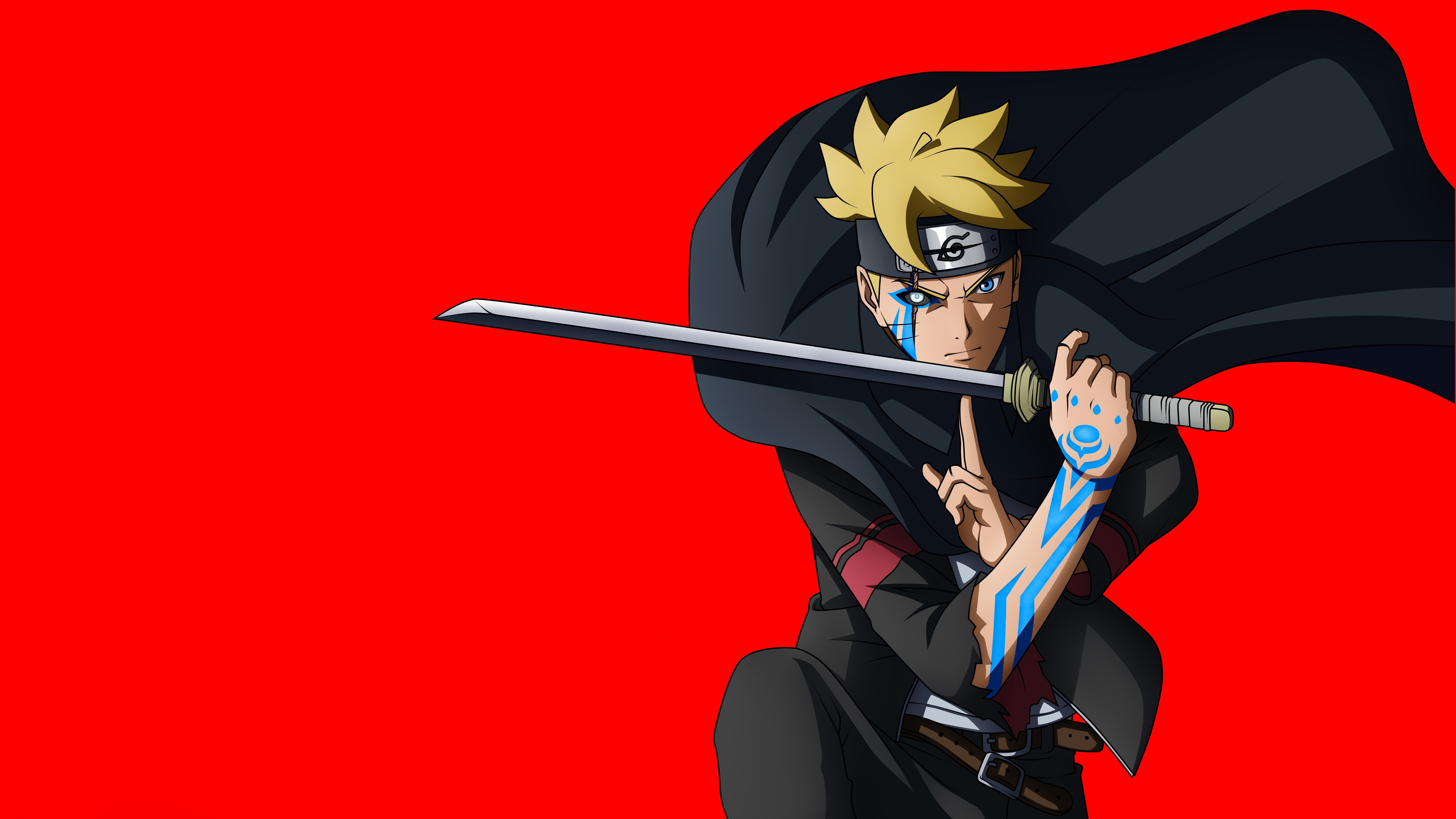 Boruto Uzumaki from Naruto holding a sword HD Wallpaper