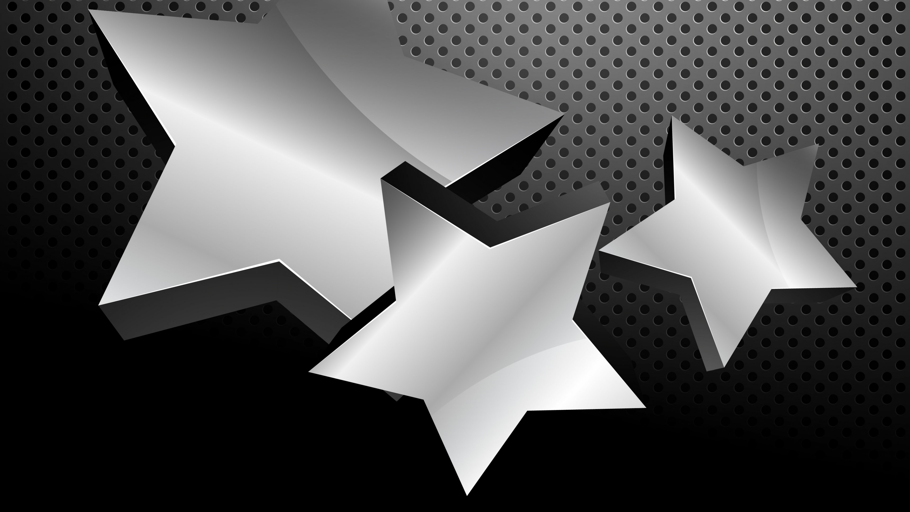 4K Metal Stars on Perforated Background HD Wallpaper