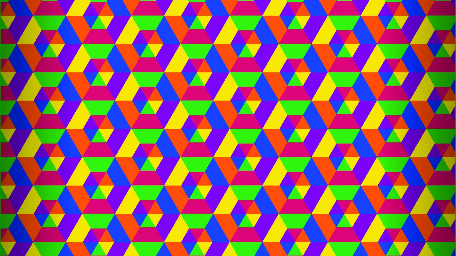 Colorful geometric pattern with hexagonal shapes HD Wallpaper