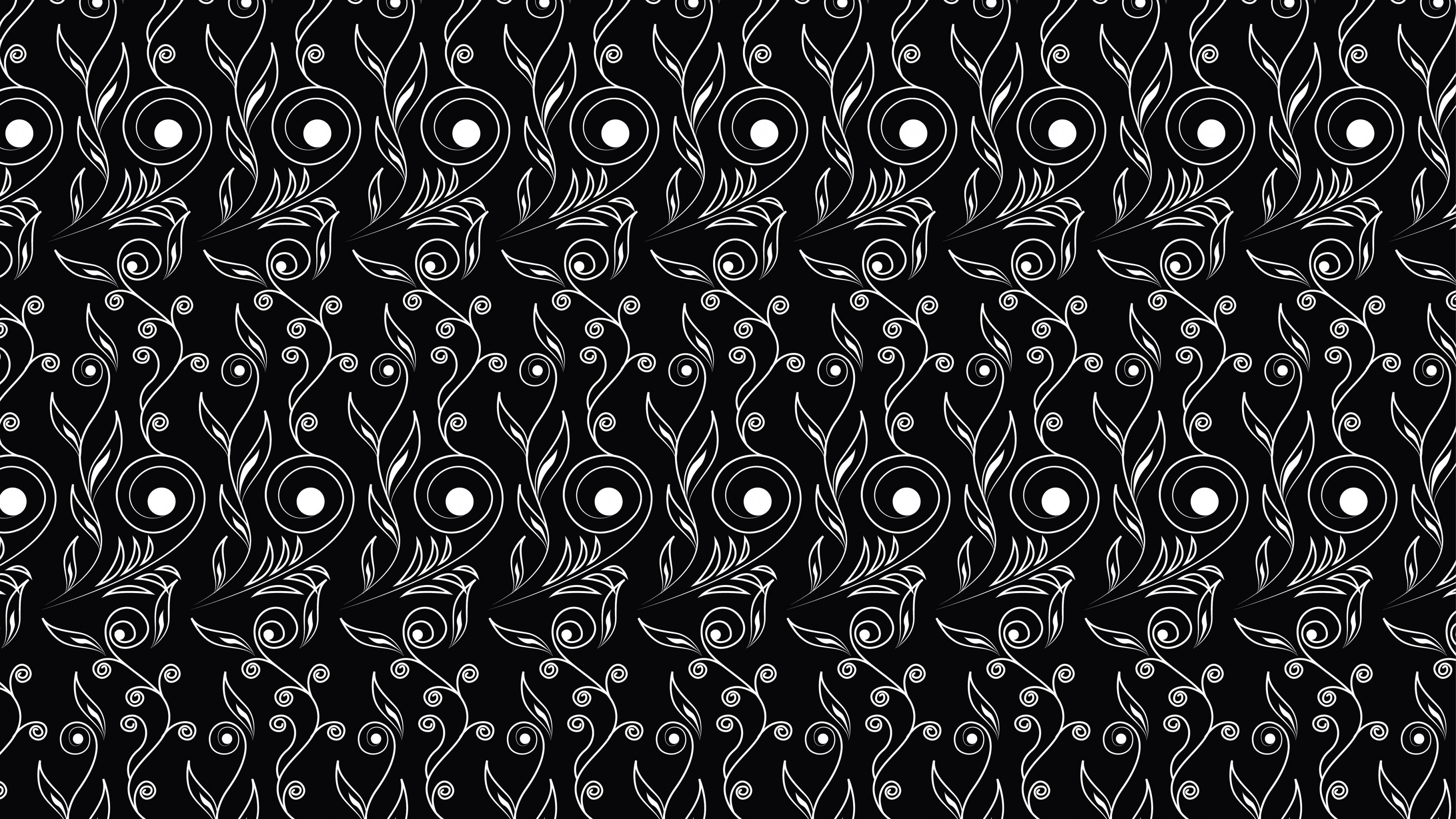 4K Vector Graphics Floral Pattern HD Wallpaper