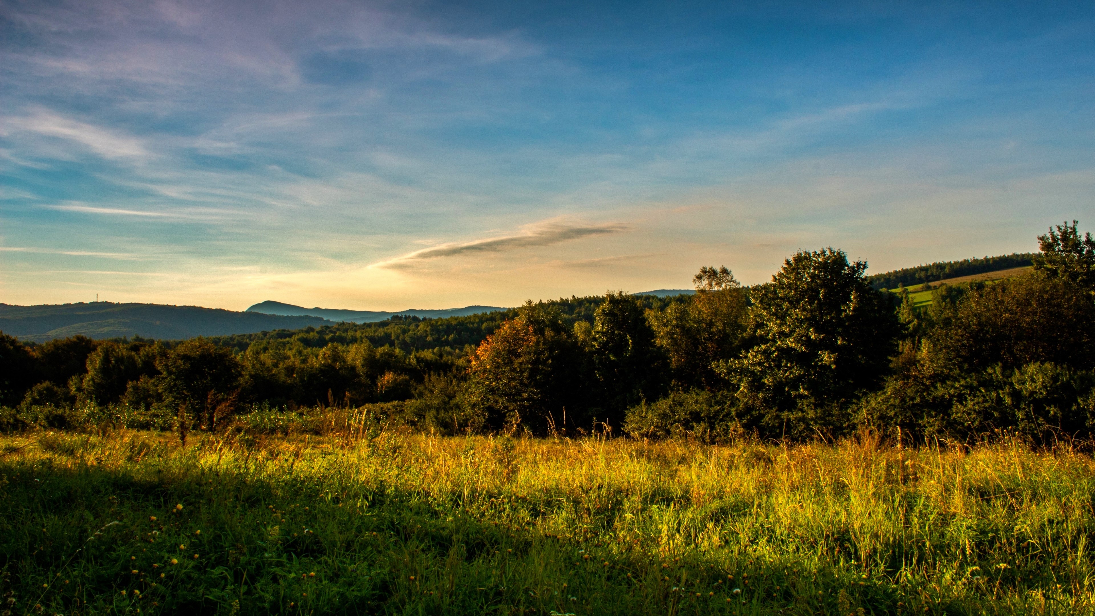 4K Nature Landscape with Hills and Trees HD Wallpaper