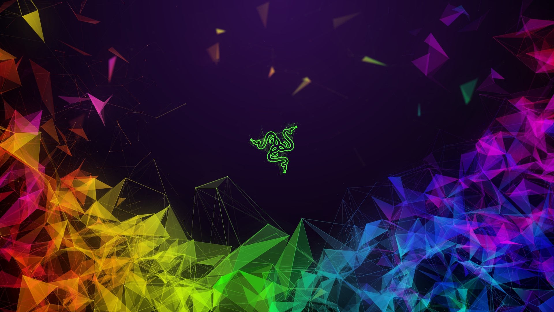 Razer logo with abstract geometric shapes HD Wallpaper