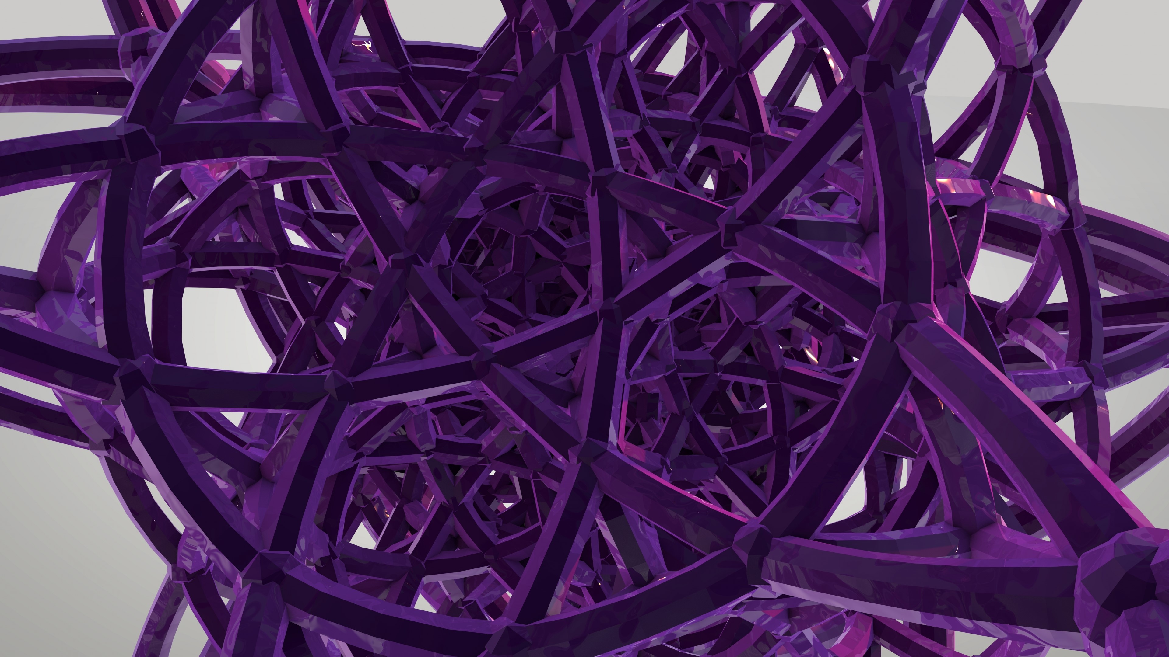 Abstract purple geometric structure HD Wallpaper